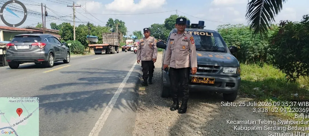 Polsek Tebing Tinggi Gelar Patroli Rutin Cegah Tindak Kriminal