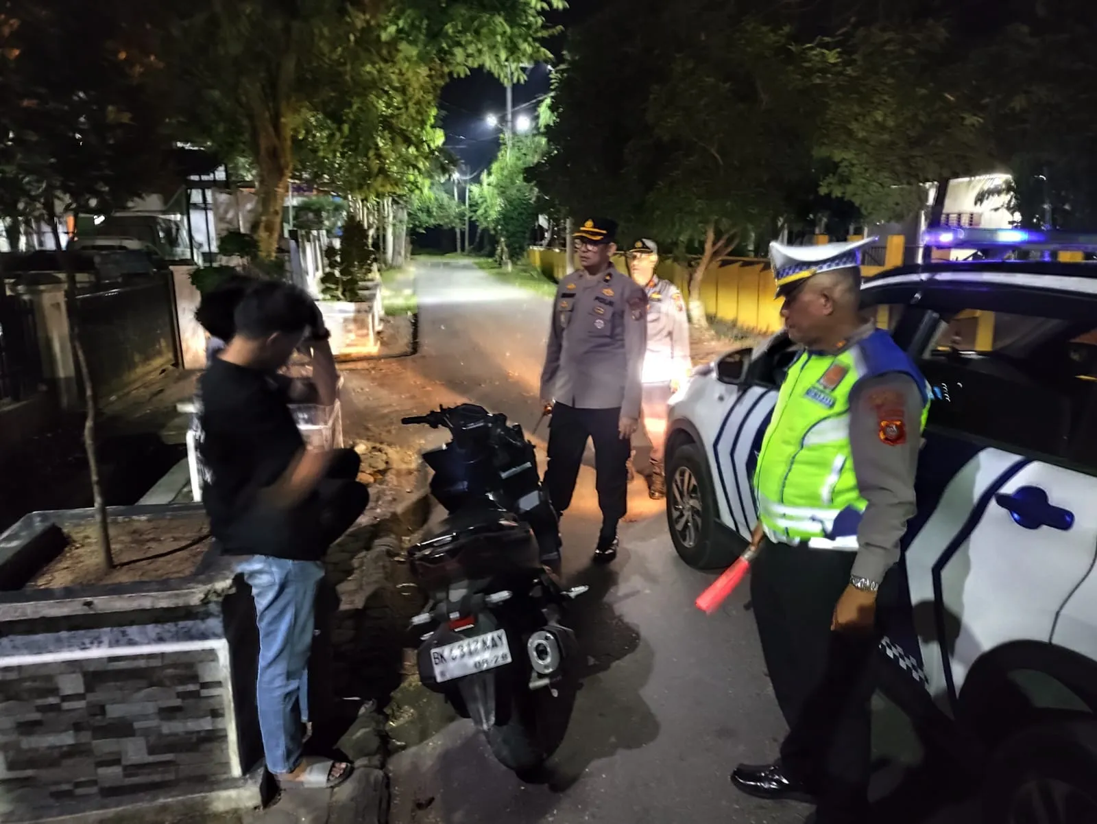 Gelar Patroli Skala Besar, Polres Tebing Tinggi Amankan 20 Motor Berknalpot Brong
