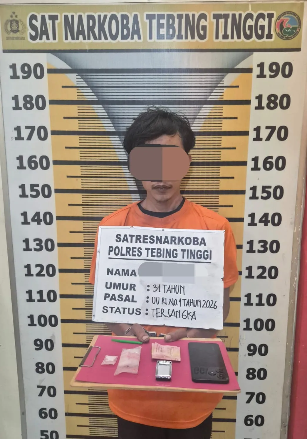 Sat Resnarkoba Polres Tebingtinggi Gagalkan Peredaran Sabu, Seorang Pria Diamankan
