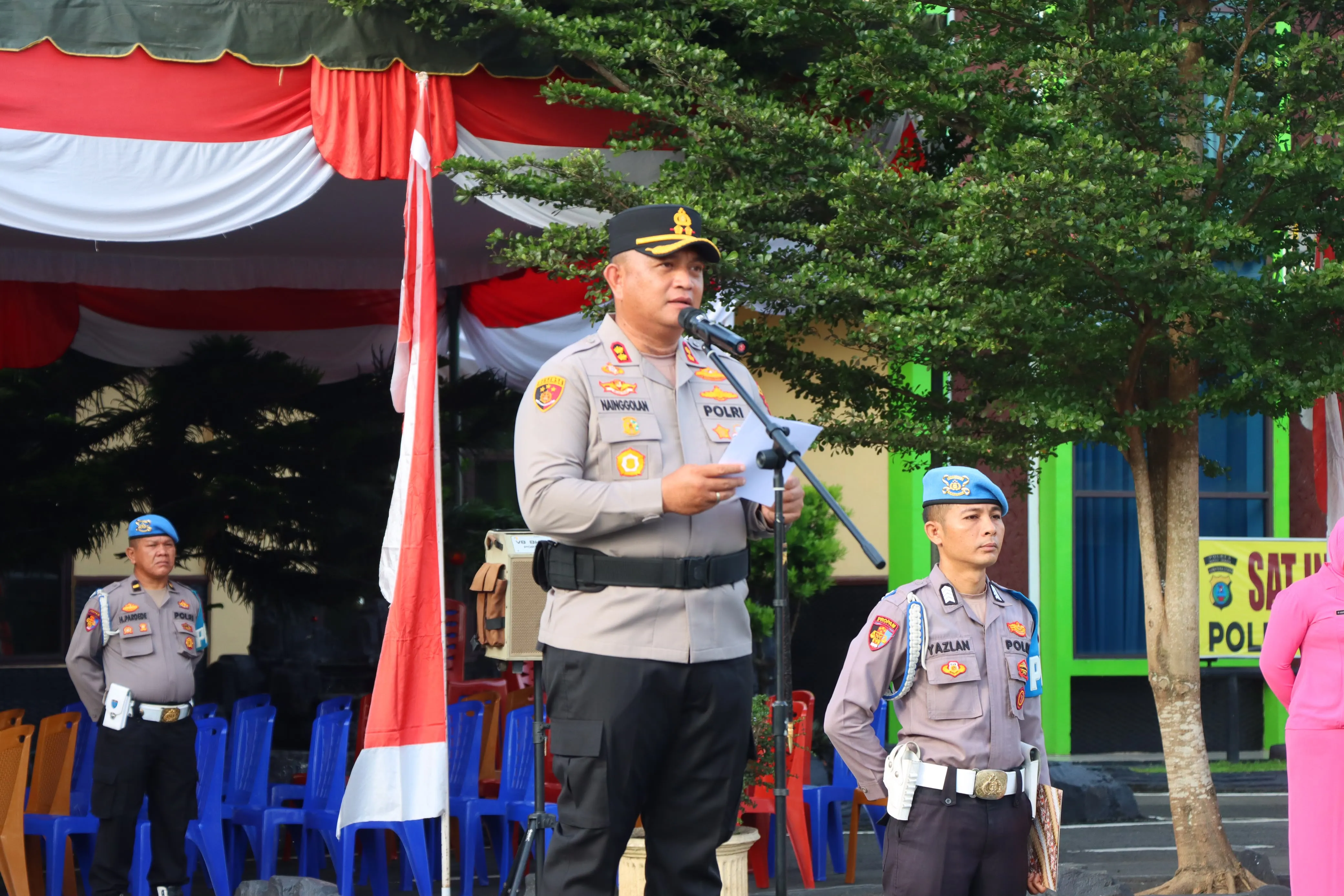 Kapolres Batubara Irup Kenaikan Pangkat 34 Personel
