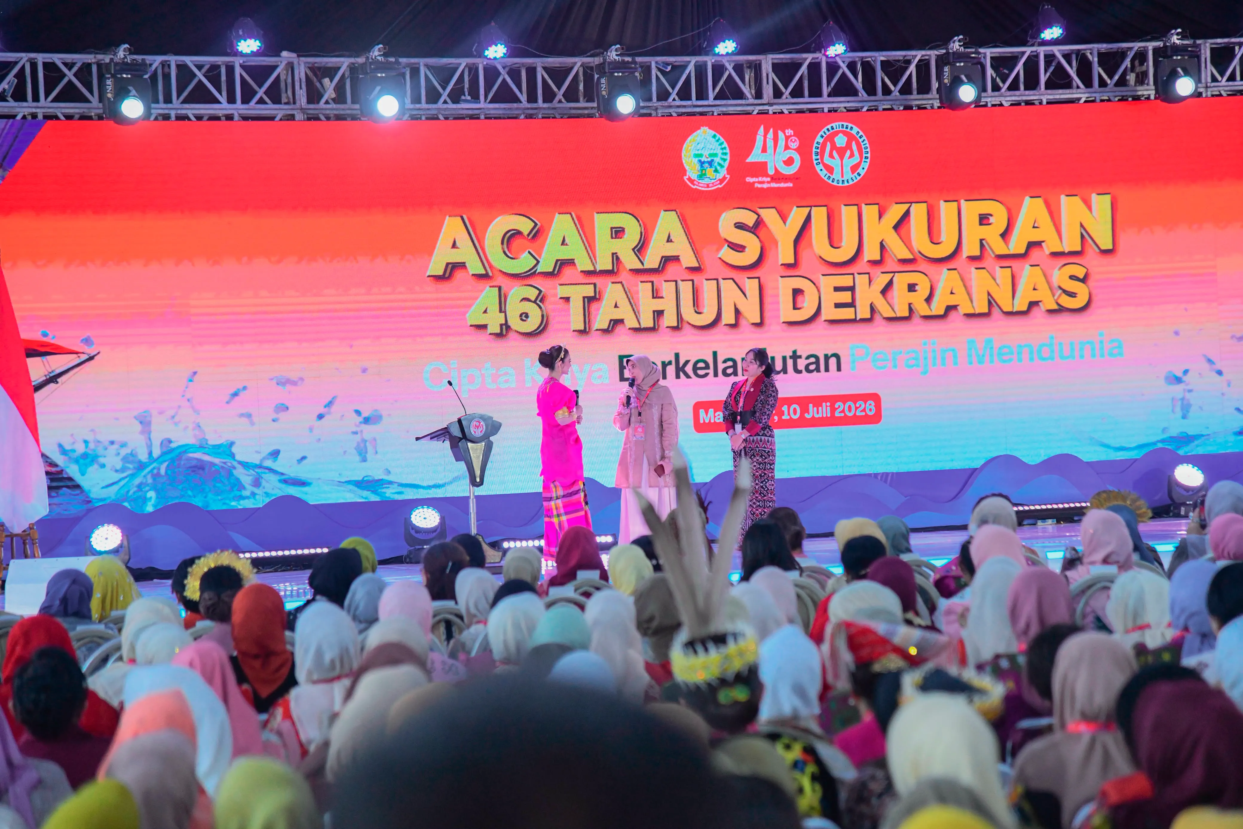 Ketua Dekranasda Batubara Hadiri Puncak HUT Ke 46 Dekranas Di Makassar