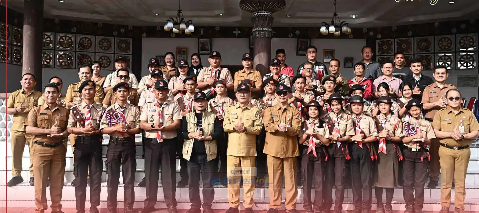Wabup Nias Bersama Ketua DPRD Sambut Kepulangan Kontingen Kwarcab Pramuka Dari Jamda XI