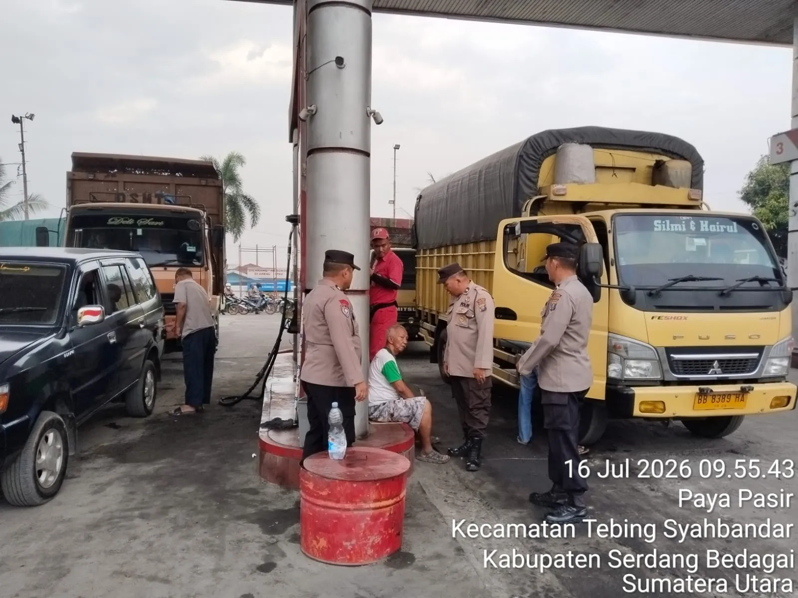 Polsek Tebingtinggi Monitoring Ketersediaan BBM Di SPBU