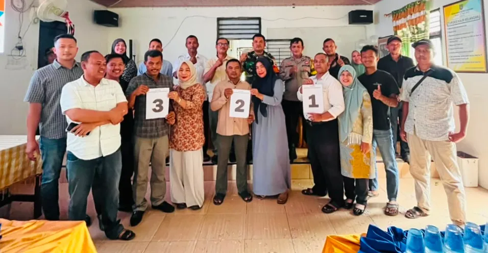 Tiga Calon Kades Bangun Di Asahan Cabut Nomor Pemilihan