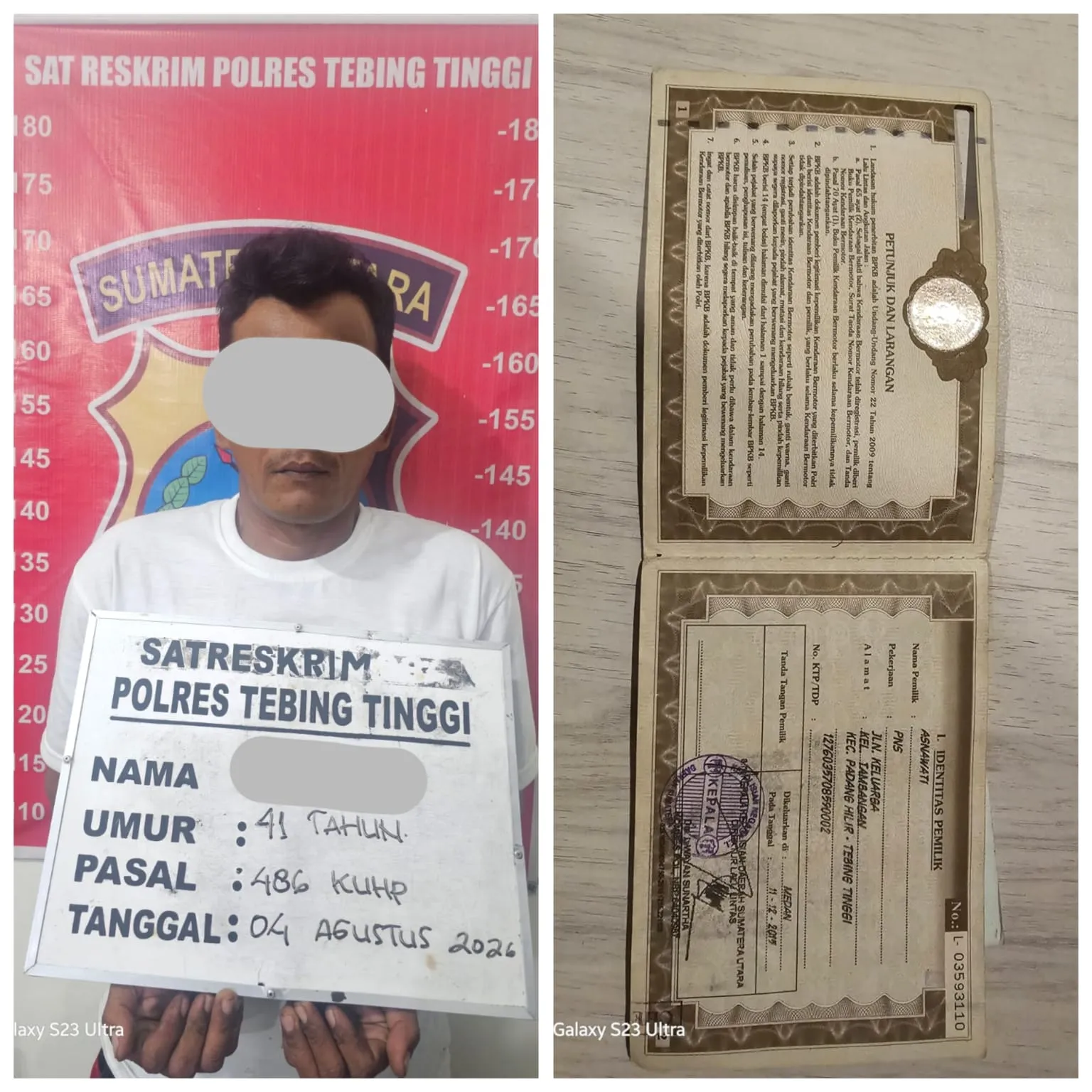 Satreskrim Polres Tebing Tinggi Amankan Terduga Pelaku Penggelapan Motor