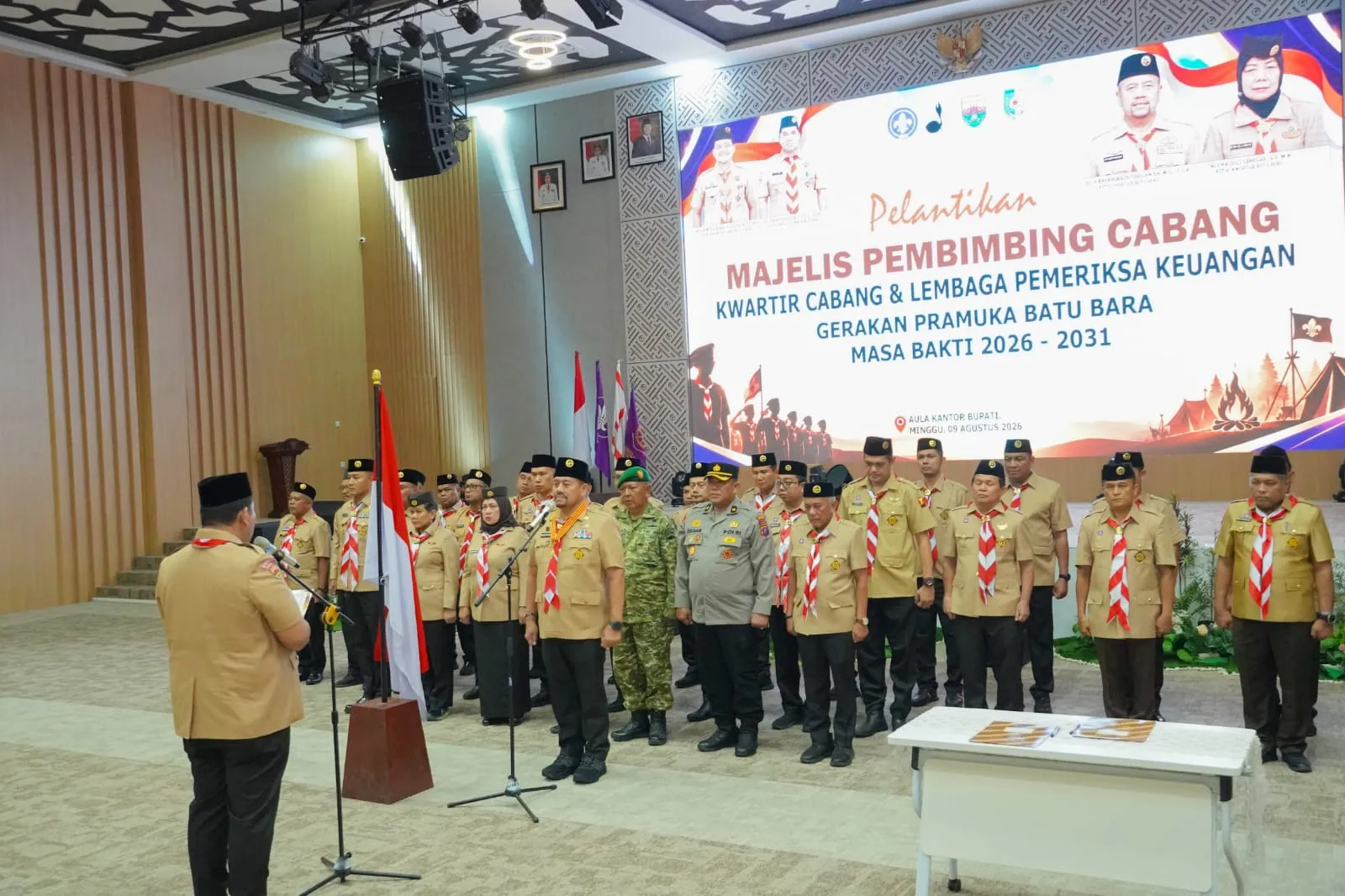 Kukuhkan Kwarcab Pramuka, Bupati Batubara Tegas Jangan Cuma Pakai Seragam