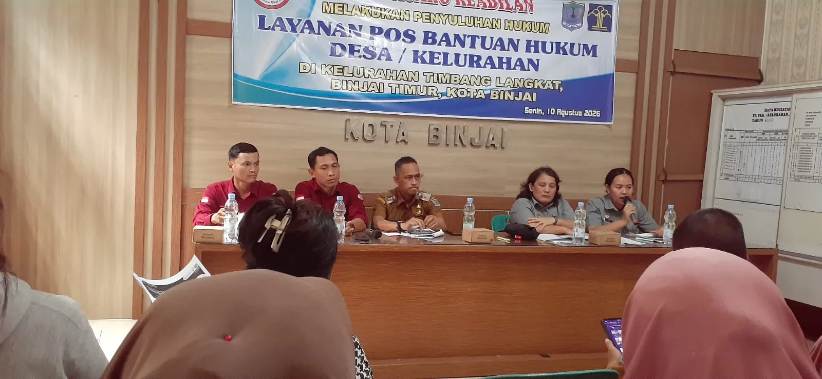 Lurah Timbang Langkat Buka Sosialisasi Pembentukan Posbankum