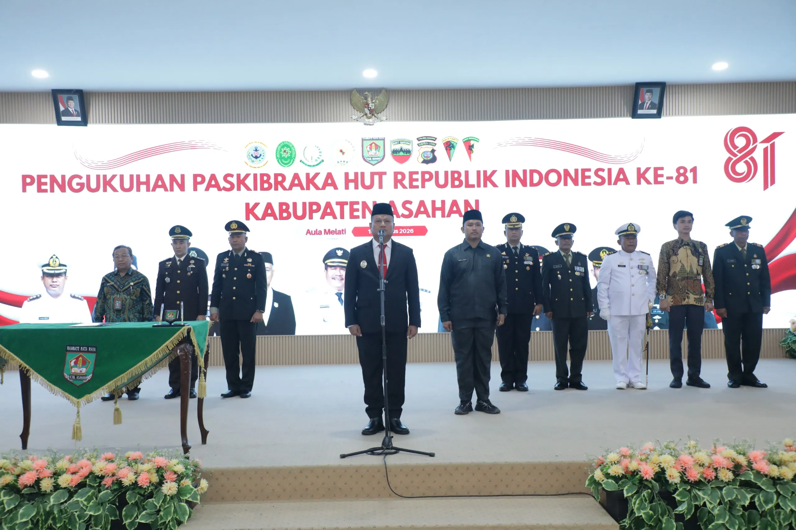 Wabup Kukuhkan Paskibraka Asahan 2026, Emban Tugas Mulia dengan Jiwa Patriotisme