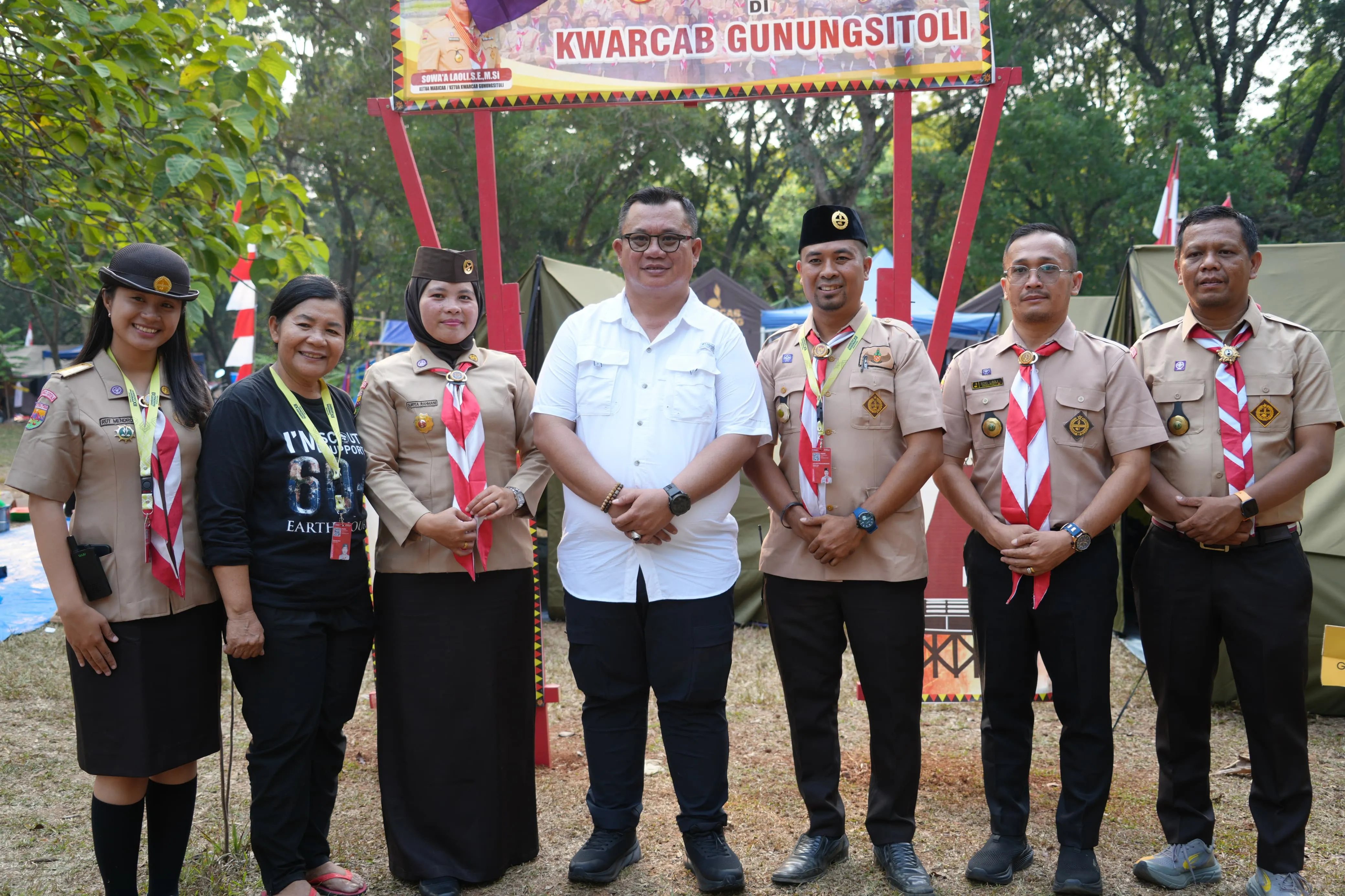 Sambangi Kontingen Jamnas XII di Cibubur, Wali Kota Gunungsitoli Titip Pesan Jaga Nama Baik Daerah