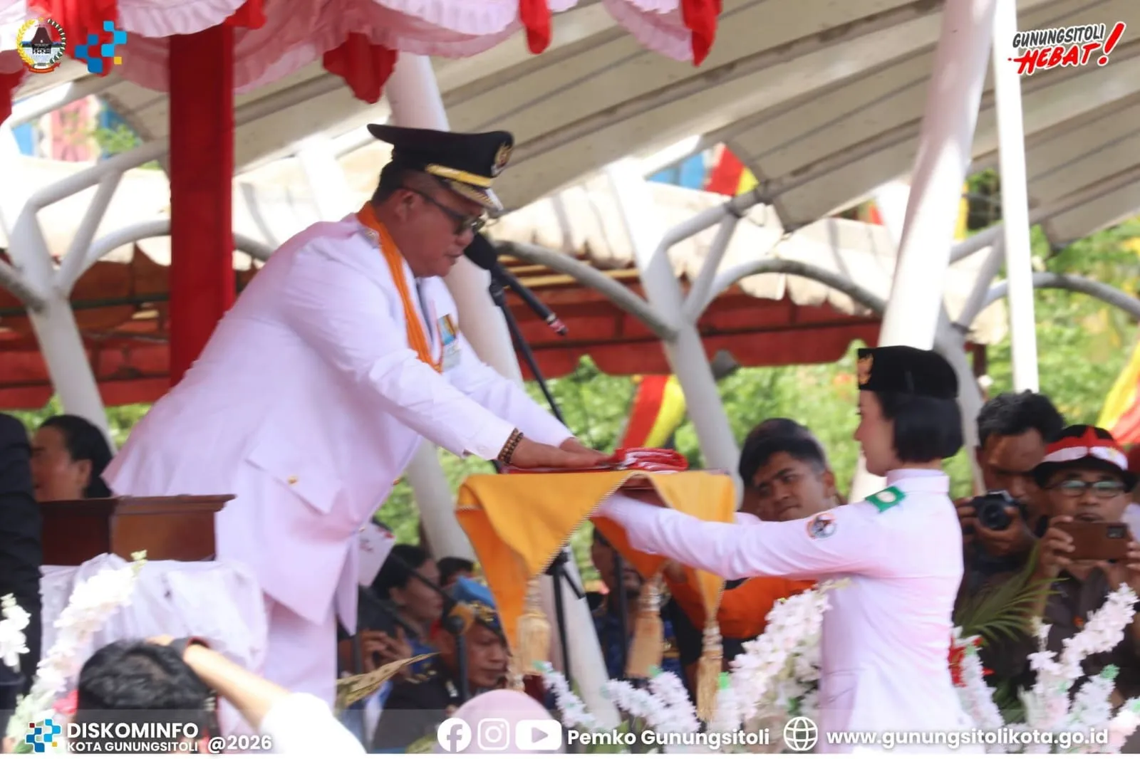 Peringatan HUT ke-81 RI di Kota Gunungsitoli Berlangsung Khidmat dan Meriah