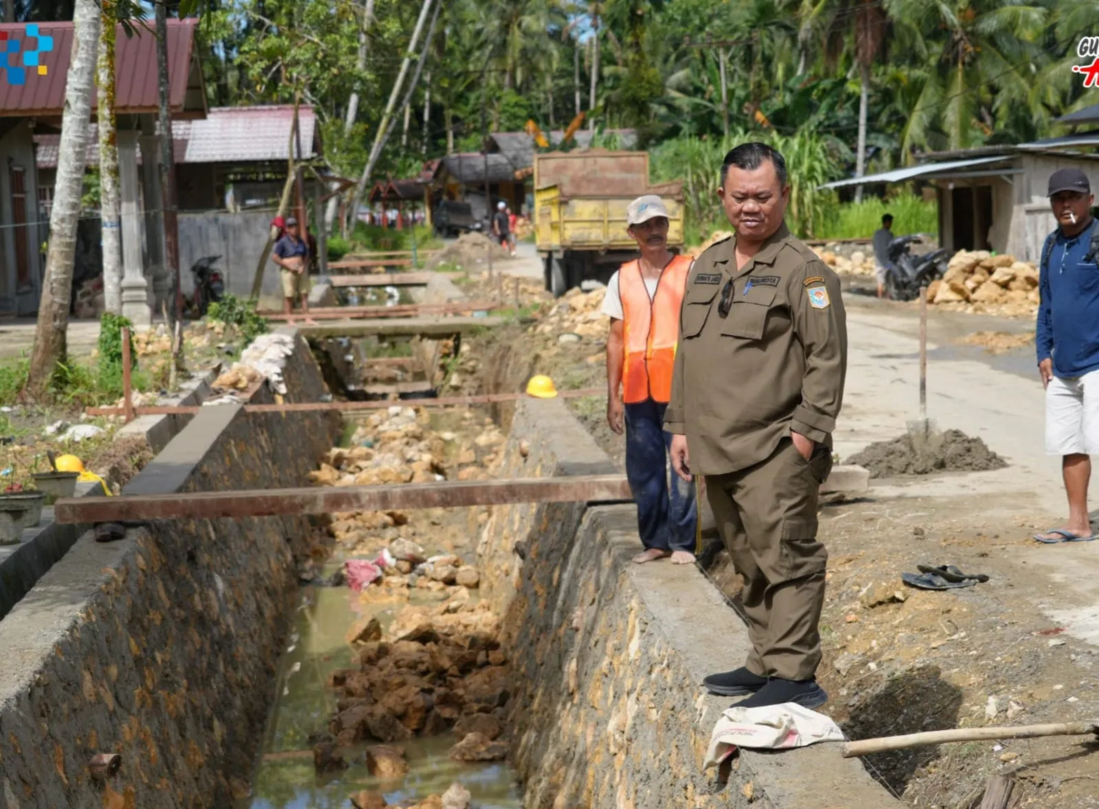 Wali Kota Gunungsitoli Tinjau Pembangunan Dan Rehabilitasi Irigasi DI Afia