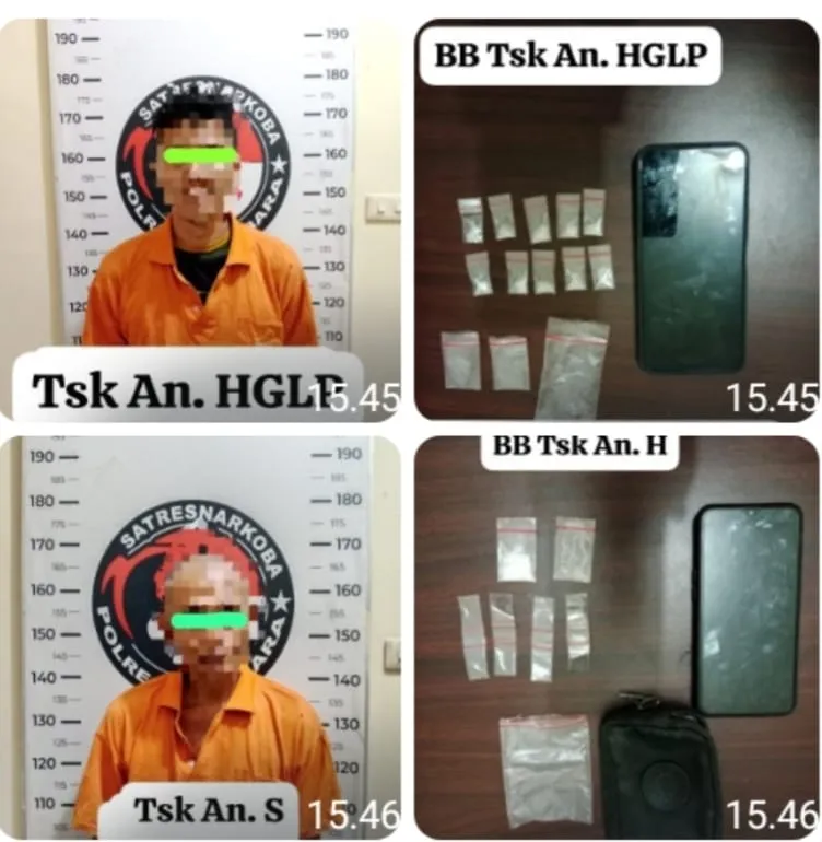 Polres Batu Bara Bekuk Dua Pengedar Sabu di Lima Puluh, 3,21 Gram Barang Bukti Diamankan