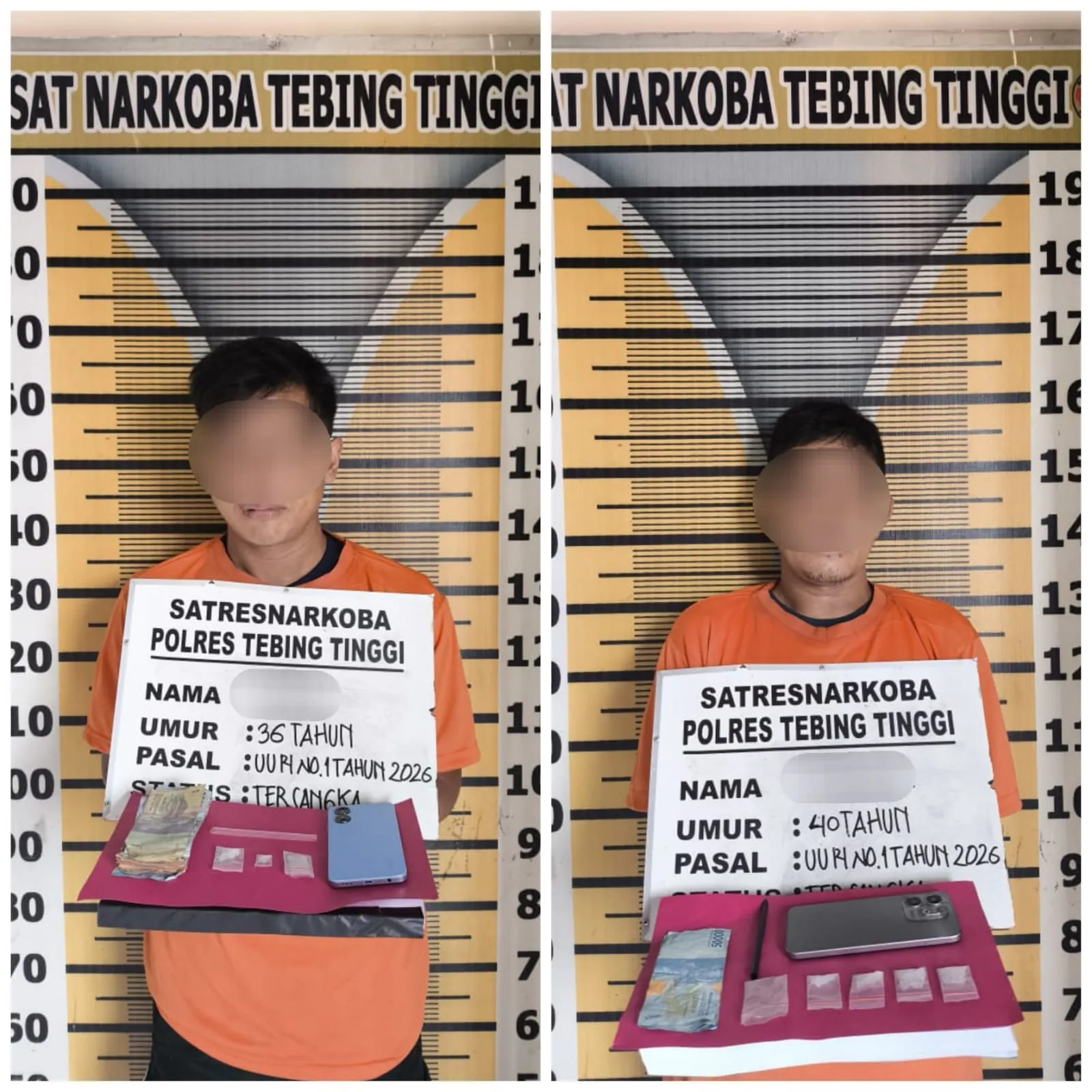 Tindak Lanjut Dumas, Sat Resnarkoba Polres Tebingtinggi Ringkus Dua Pengedar Sabu