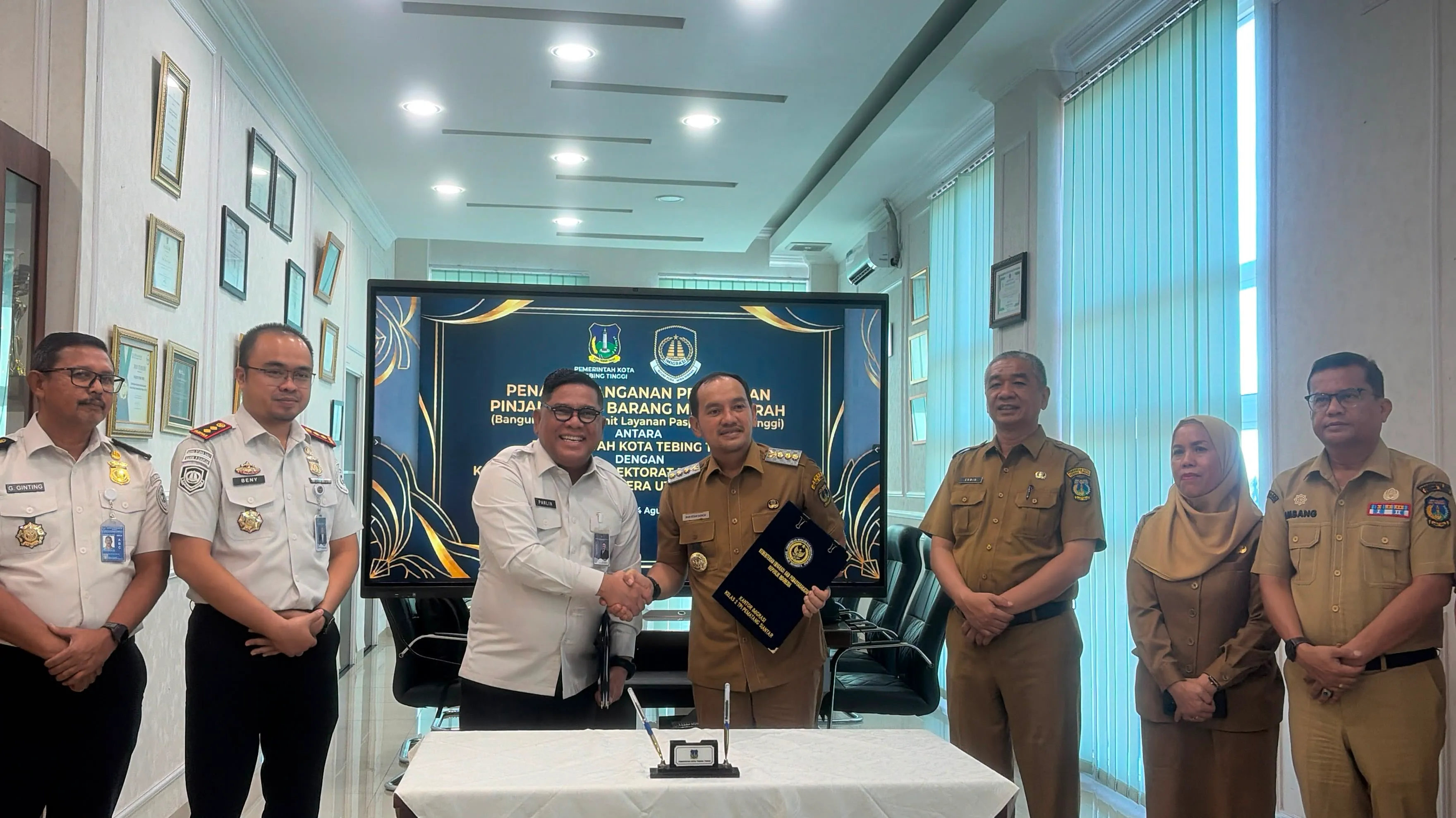 Imigrasi Sumut - Pemko Tebing Tinggi Teken Pinjam Pakai Gedung Untuk Layanan Paspor