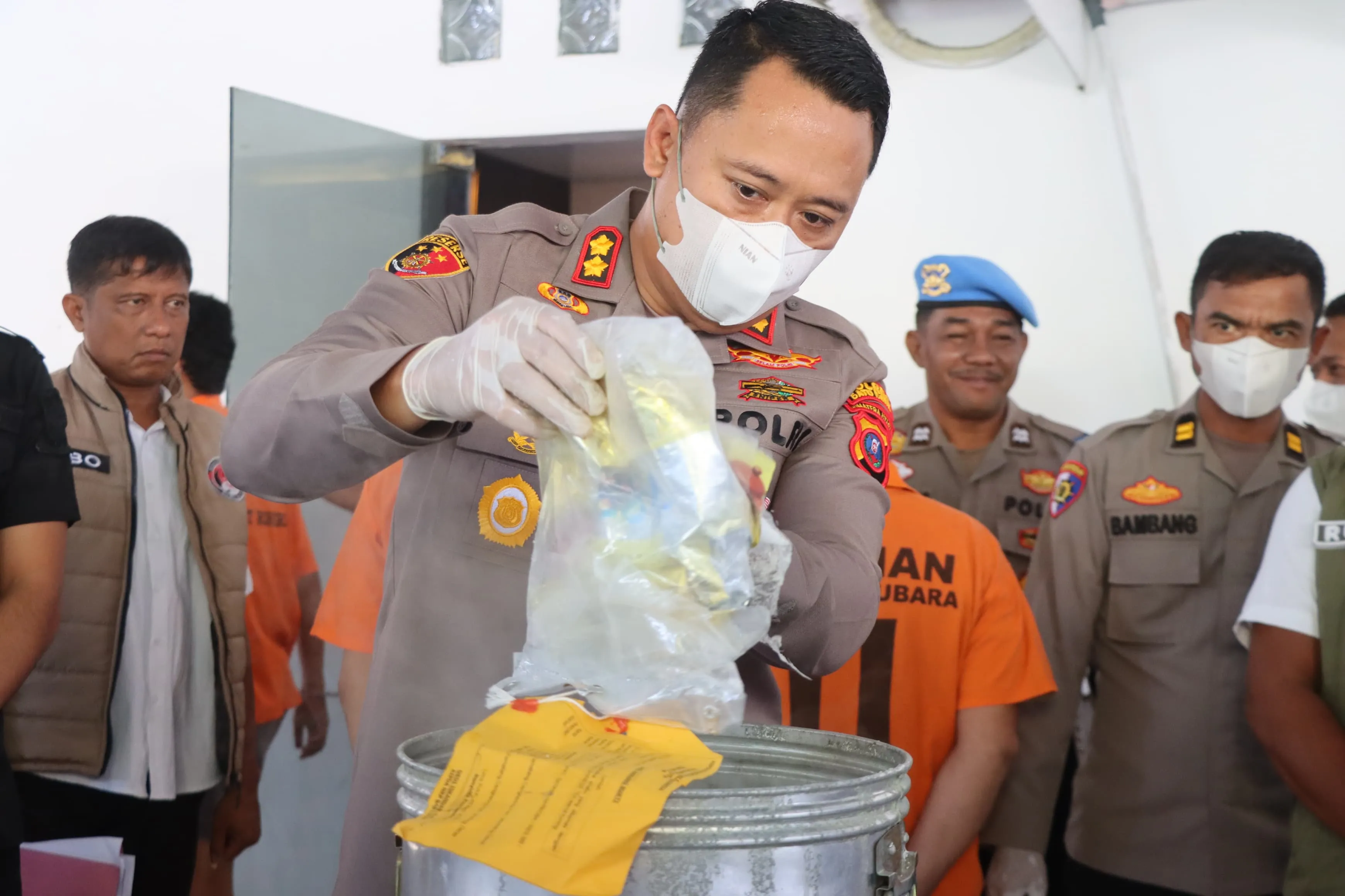 Polres Batubara Musnahkan 2 Kg Sabu
