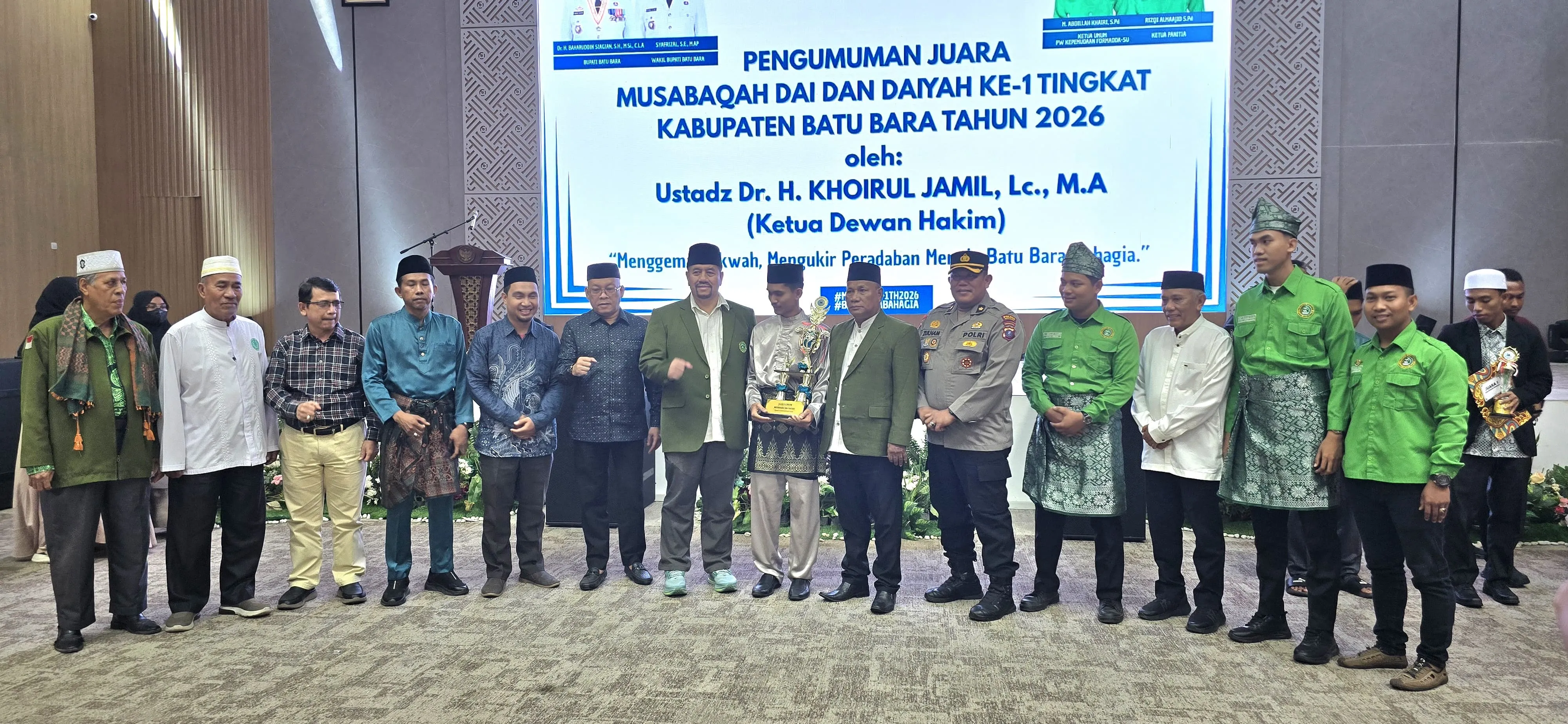 Bupati Dan Polres Batubara Hadiri Pelantikan Pengurus Forum Masyarakat Dai/Daiyah