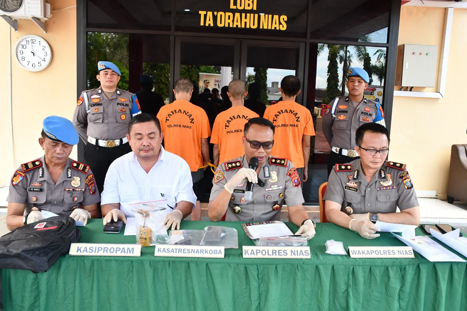 Satresnarkoba Polres Nias Ringkus 6 Tersangka dengan 101,4 Gram Sabu