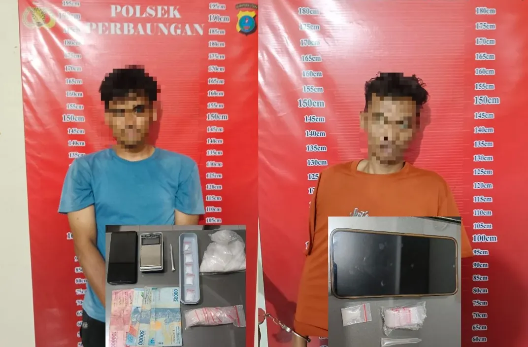 Satres Narkoba Polres Sergai Ringkus Dua Pengedar Sabu di Lubuk Bayas Perbaungan