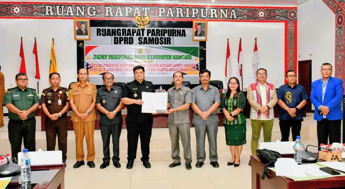 Naik Rp62 Miliar, Pemkab dan DPRD Samosir Sepakati Perubahan KUA-PPAS 2026 Jadi Rp838 Miliar