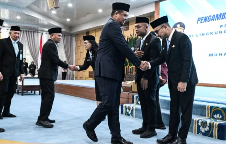 Bobby Nasution Lantik Tiga Pejabat Pimpinan Tinggi Pratama,