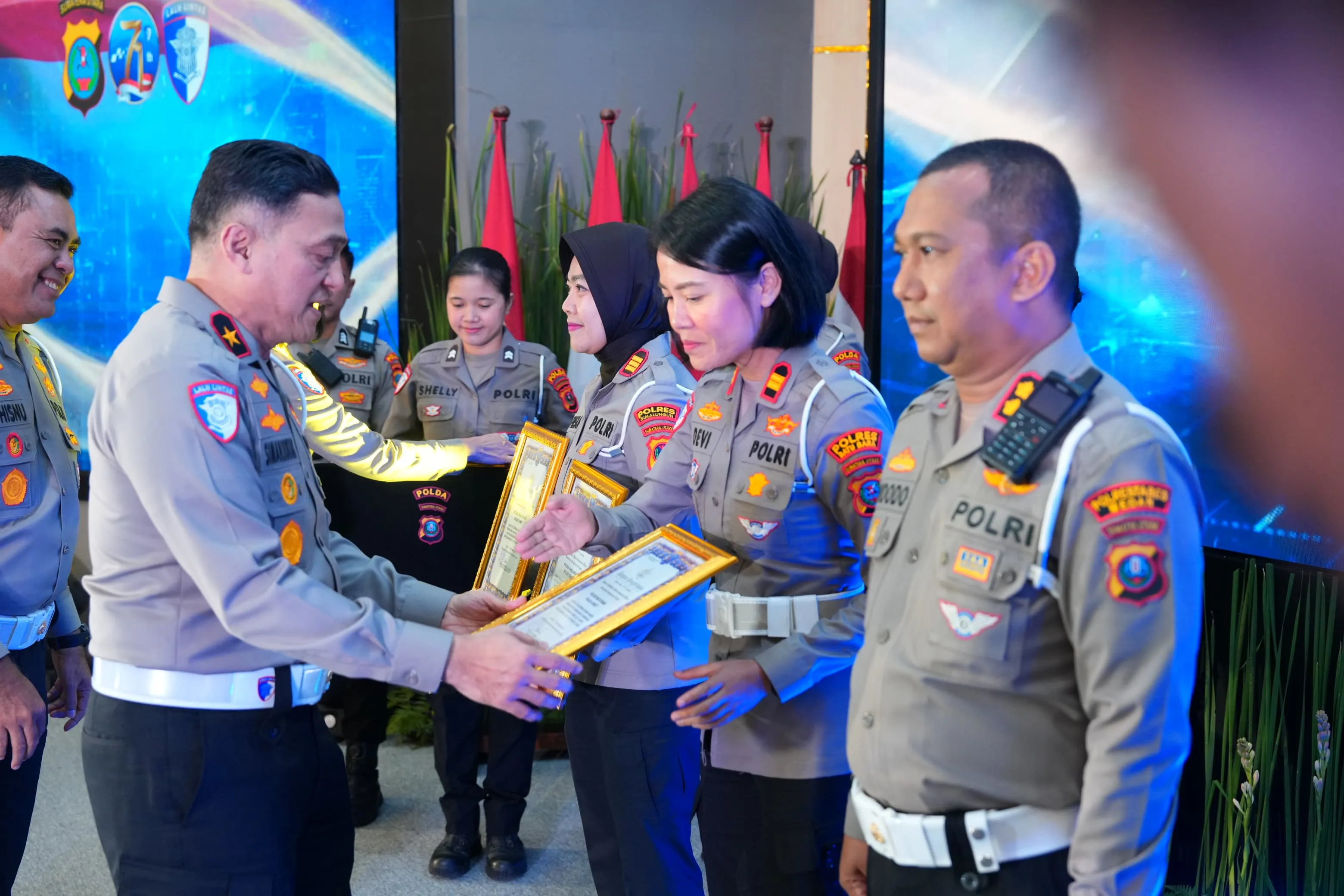 HUT Lalu Lintas ke-71, Satlantas Polres Batu Bara Raih Dua Penghargaan Polda Sumut