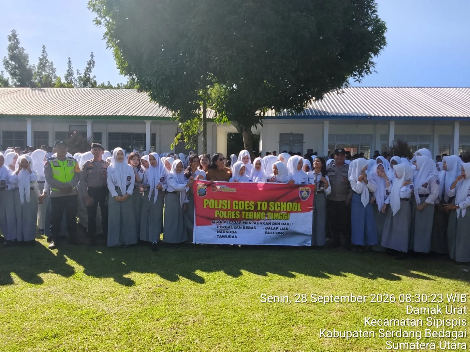 Polsek Sipispis Gelar Police Goes to School, Edukasi Pelajar Tertib Berlalu Lintas