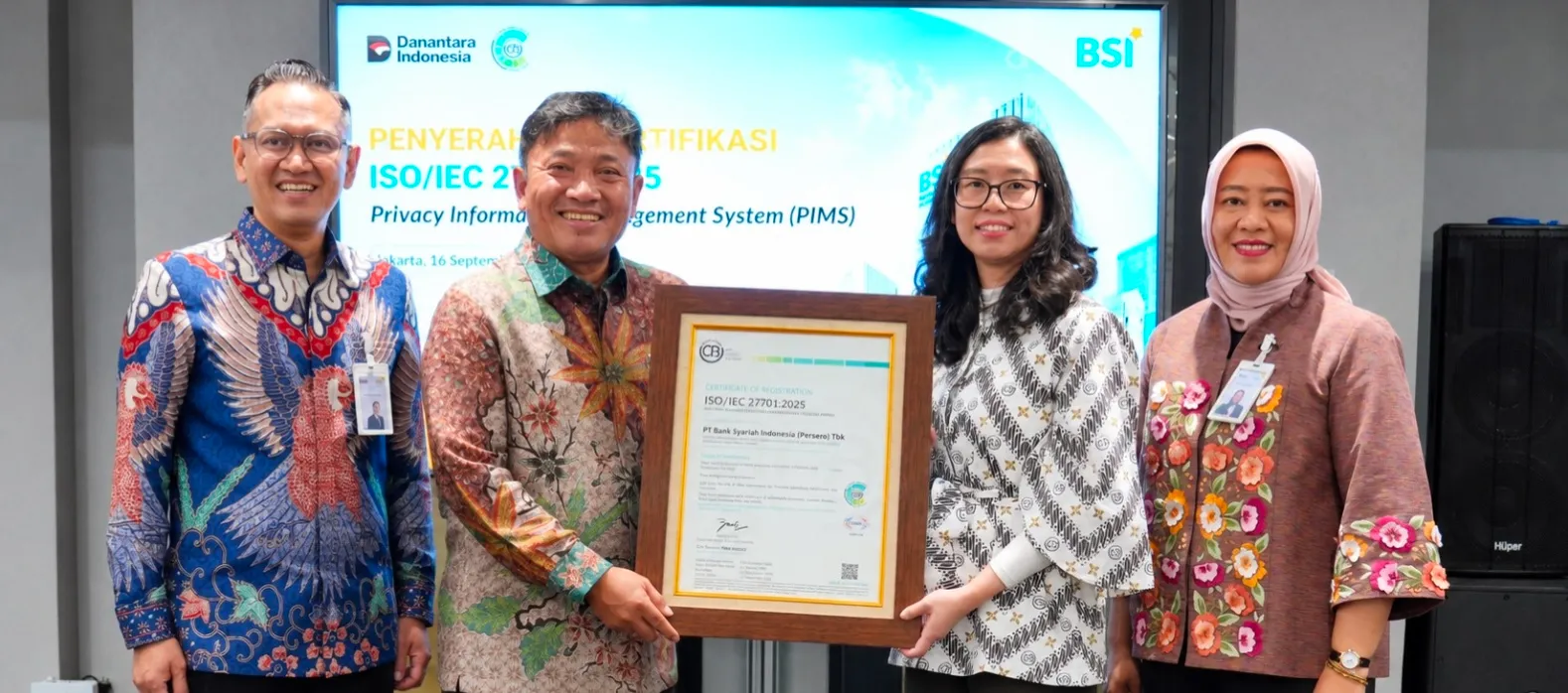 BSI Raih Pengakuan Global Untuk Sistem Keamanan Data Lewat Sertifikasi ISO 27701:2025