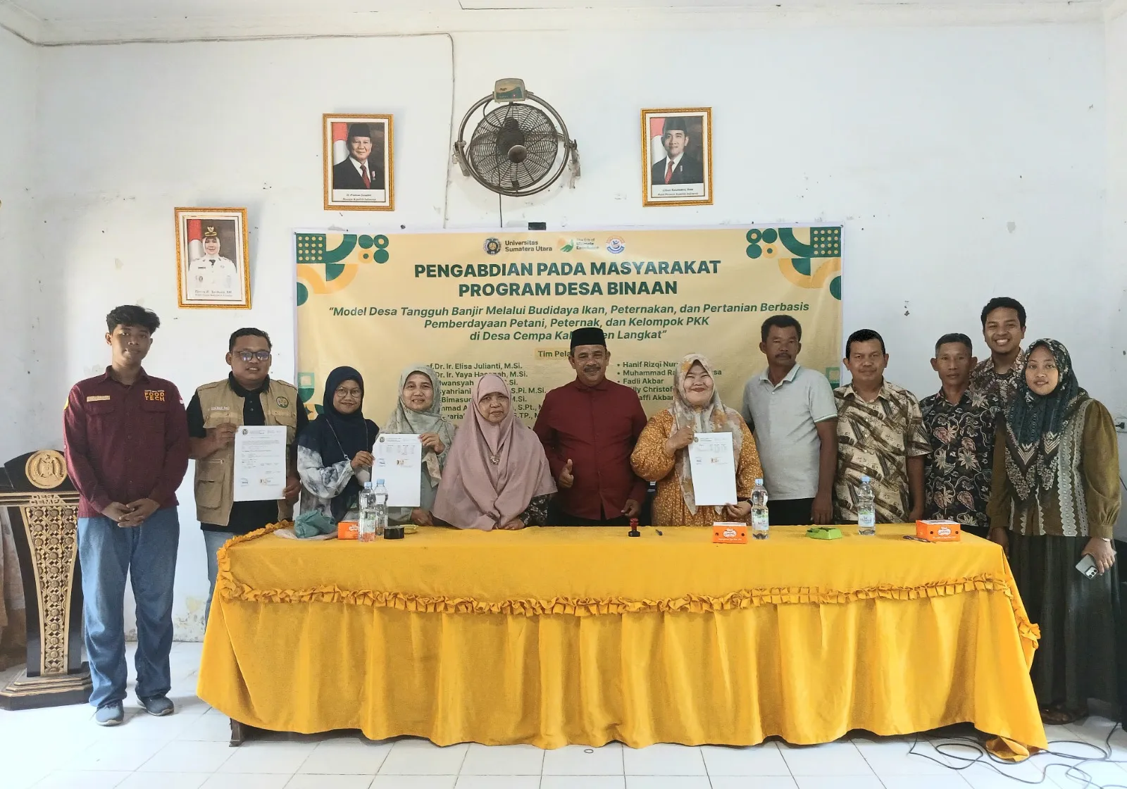 USU Kembangkan Model Desa Tangguh Banjir di Desa Cempa Langkat