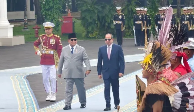 Prabowo Sambut Presiden Mesir el-Sisi di Istana