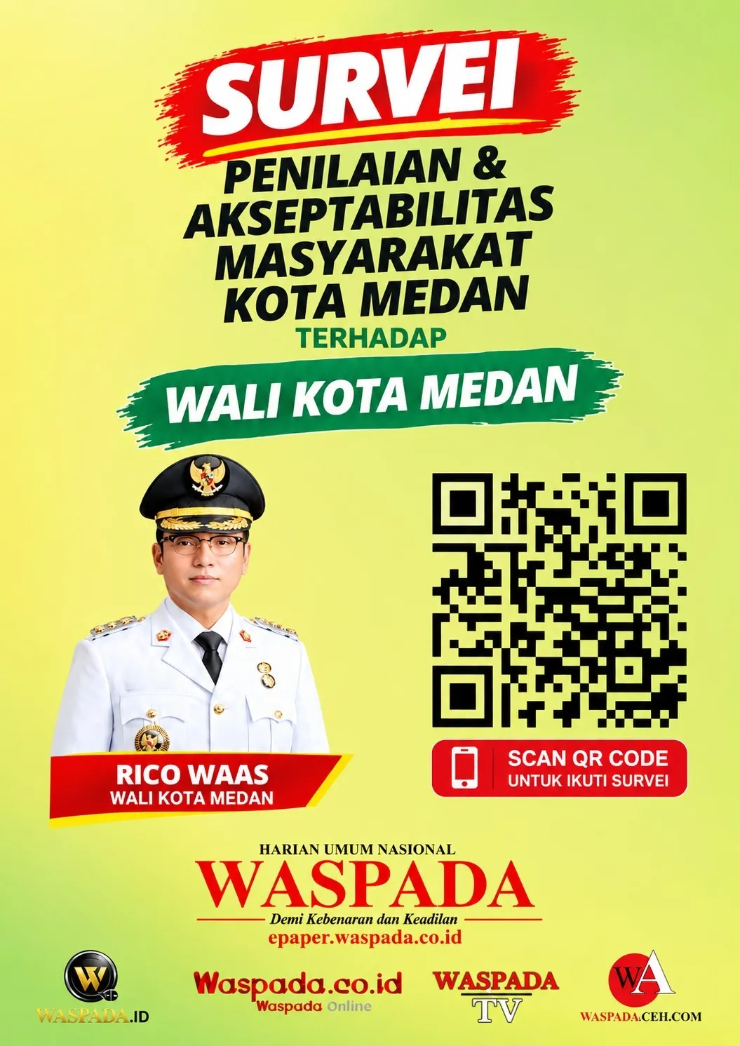 Waspada Gelar Survei Kinerja Wali Kota Medan, Serap Aspirasi Dan Masalah Warga