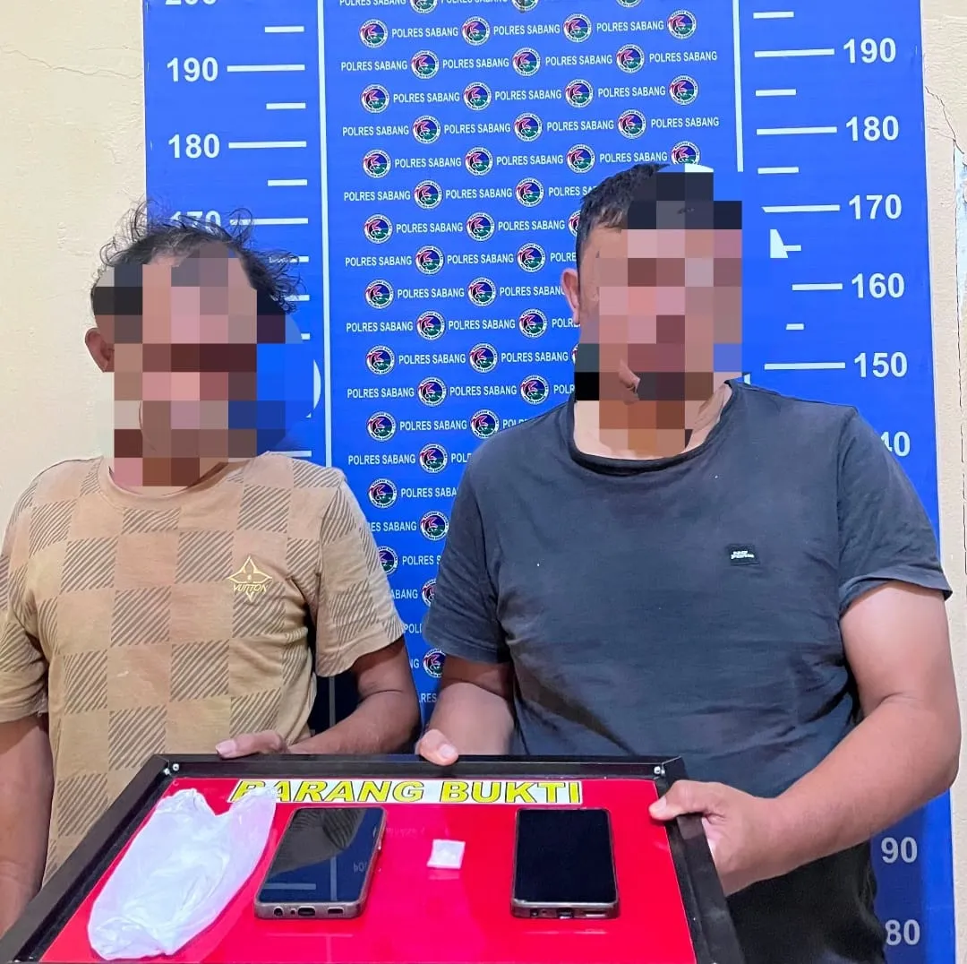 Berawal dari Laporan Warga, Satresnarkoba Polres Sabang Amankan Dua Terduga Pengguna Sabu