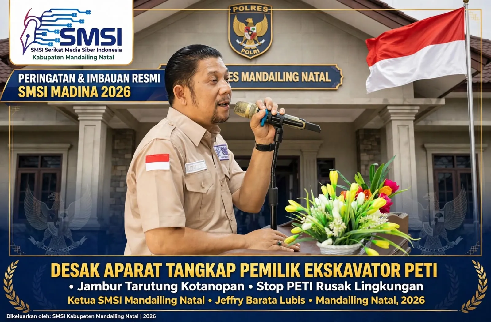 SMSI Madina Desak Polisi Usut Tuntas Dugaan PETI di Jambur Tarutung