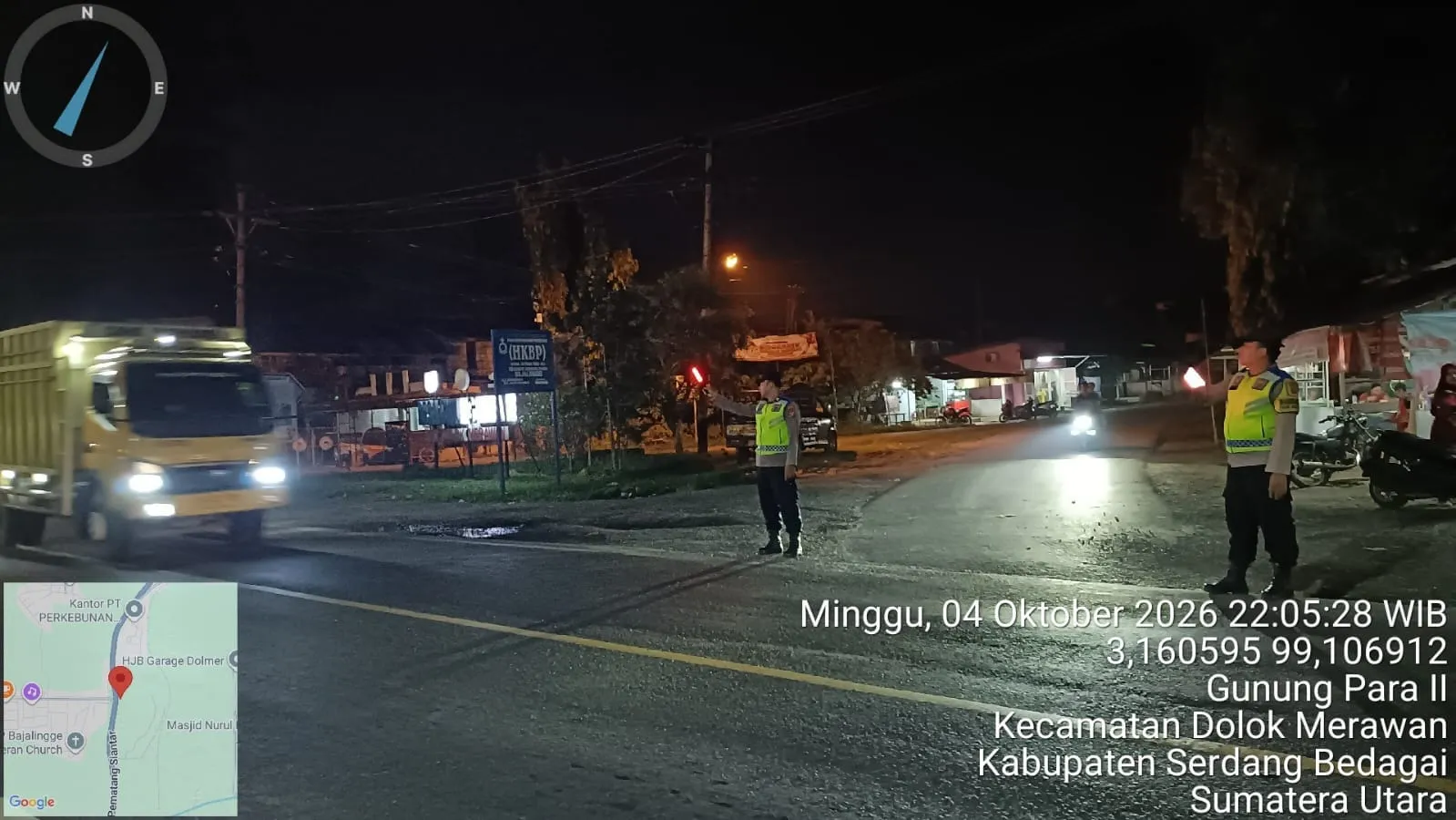 Cegah Balap Liar dan Kejahatan Jalanan, Polsek Dolok Merawan Gelar Patroli Blue Light