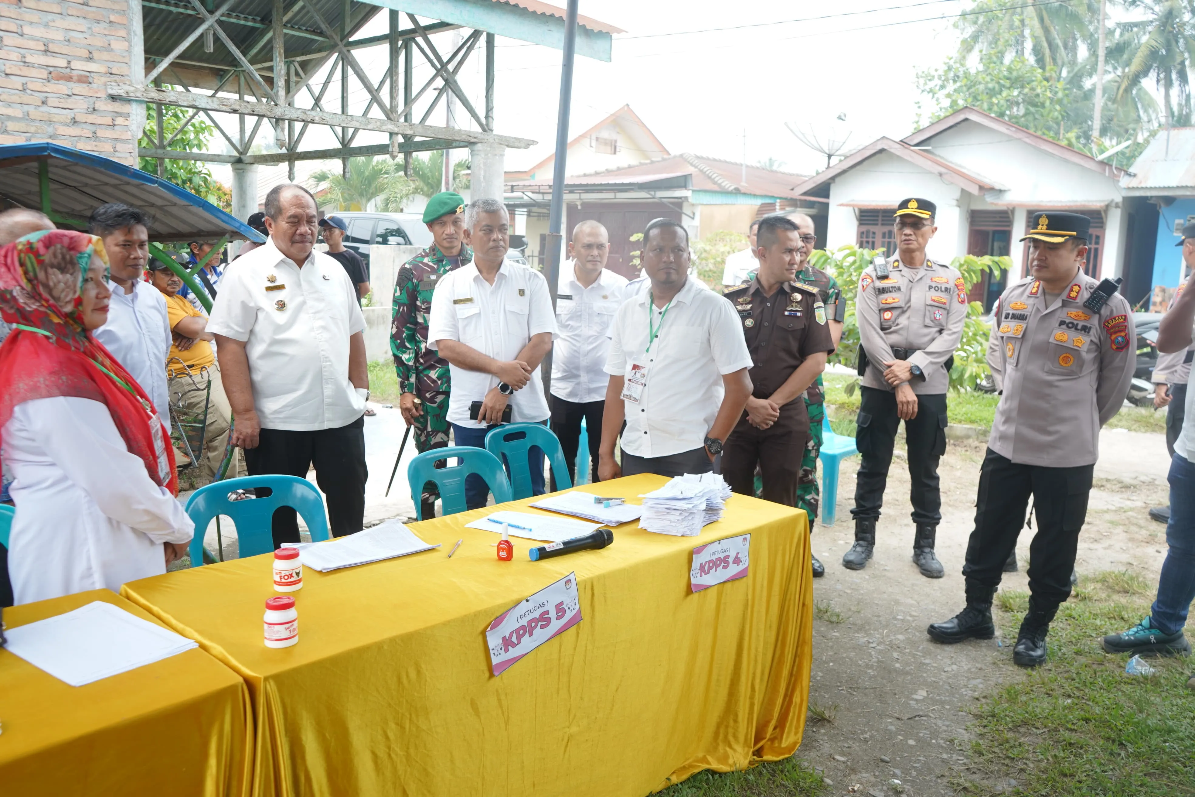 Bupati dan Forkopimda Asahan Tinjau Pelaksanaan Pilkades Serentak 2026