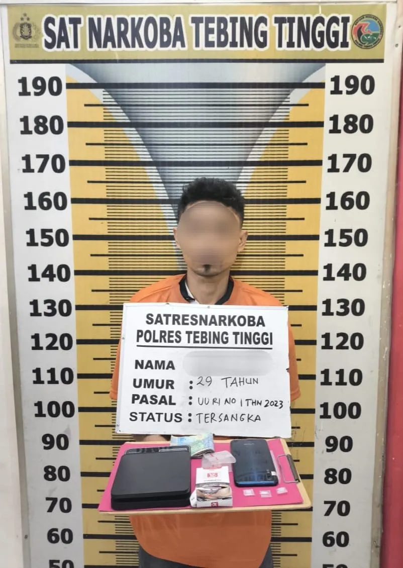 Satresnarkoba Polres Tebing Tinggi Tangkap Pemilik 0,53 Gram Sabu di Sipispis, Serdang Bedagai