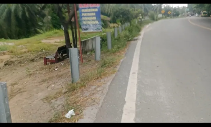 Baut Guardrail di Jalinsum Pulau Rakyat Asahan Hilang Diduga Dicuri