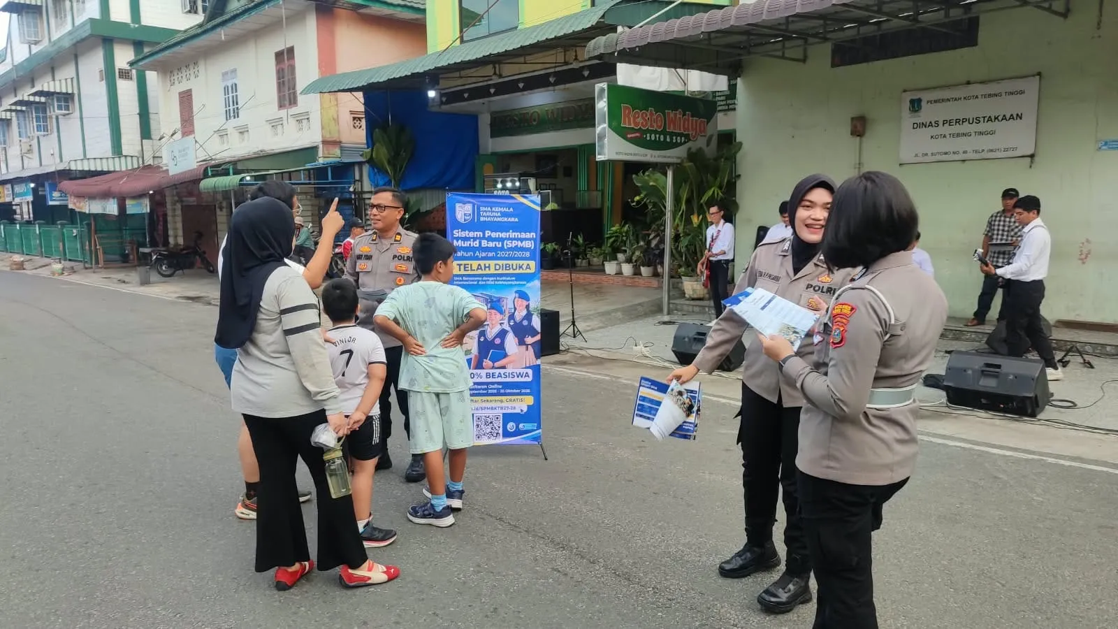 Polres Tebing Tinggi Manfaatkan CFD Sosialisasi SPMB SMA Kemala Taruna 2027/2028