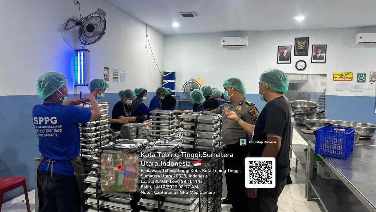 Pastikan Program MBG Berjalan Optimal, Kasiwas Polres Tebing Tinggi Sidak SPPG YKB
