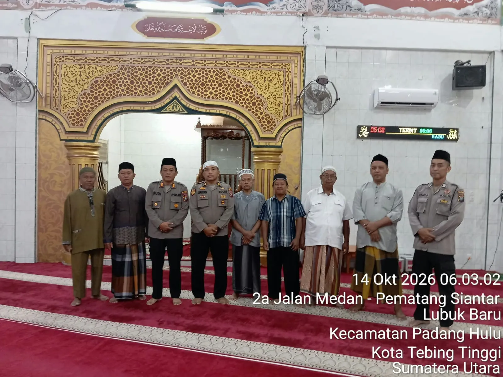 Eratkan Silaturahmi, Kapolsek Padang Hulu Pimpin Subuh Keliling di Masjid As-Syuhada