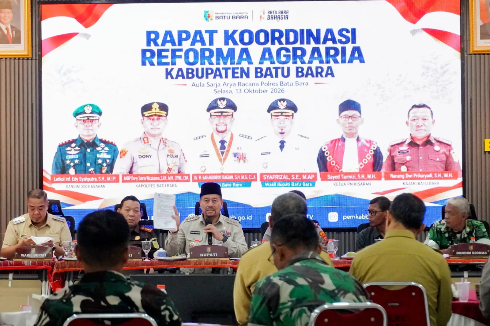 Bupati Batubara Pimpin Rakor GTRA, Perkuat Penyelesaian Konflik Agraria