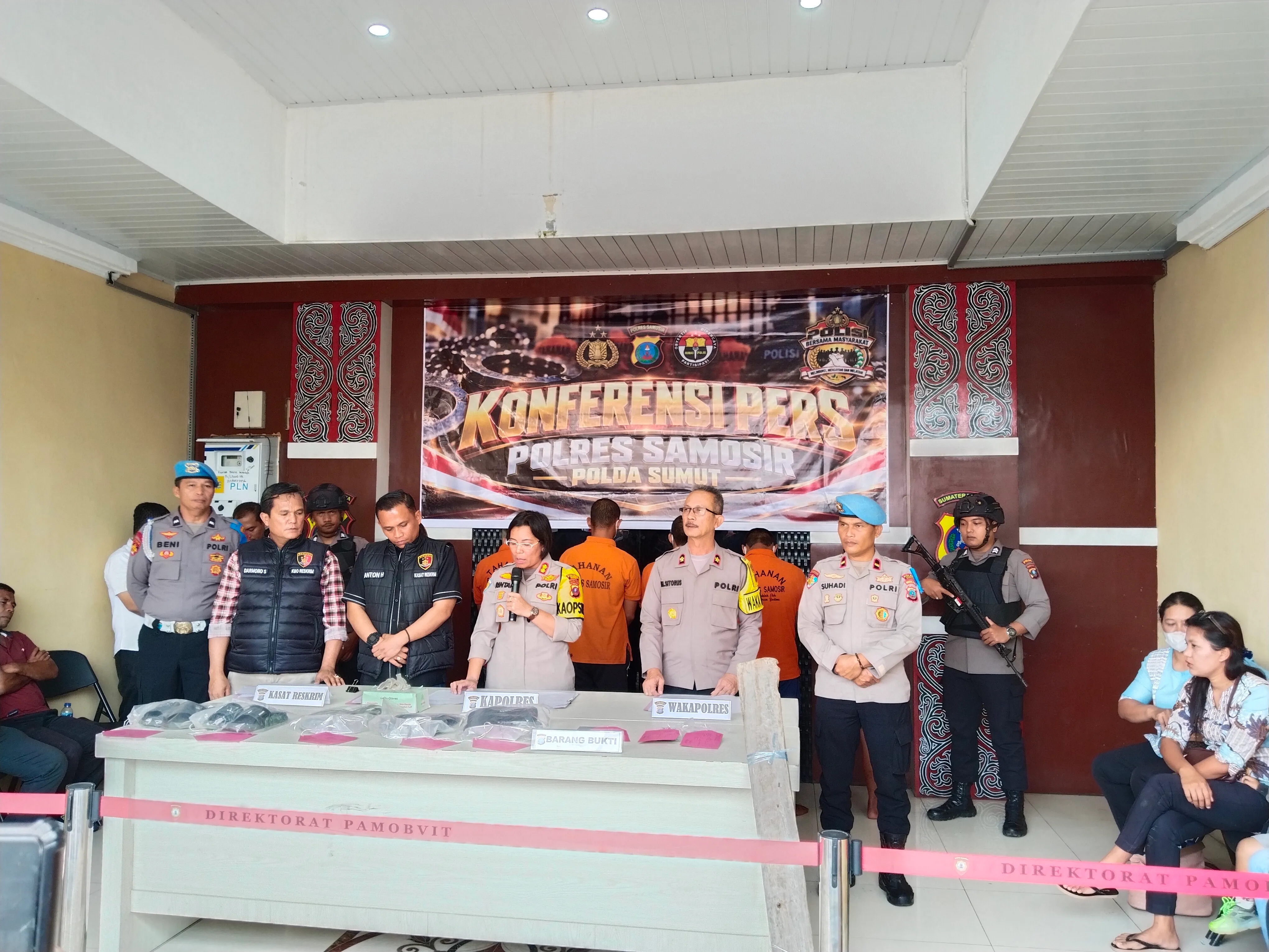Polres Samosir Amankan Enam Terduga Pelaku Pencurian Ternak, Satu Orang DPO