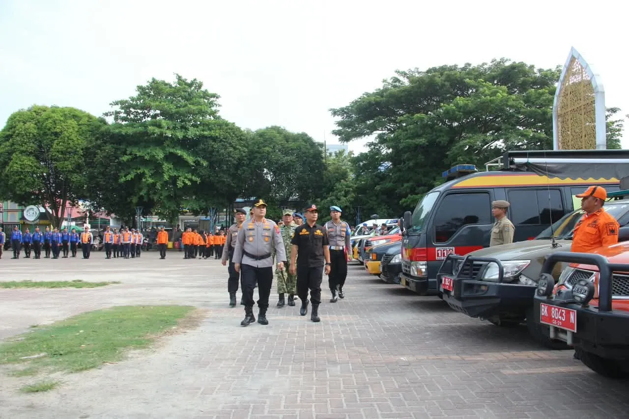 Kapolres Tebingtinggi Pimpin Apel Kesiagaan Penanganan Bencana Alam