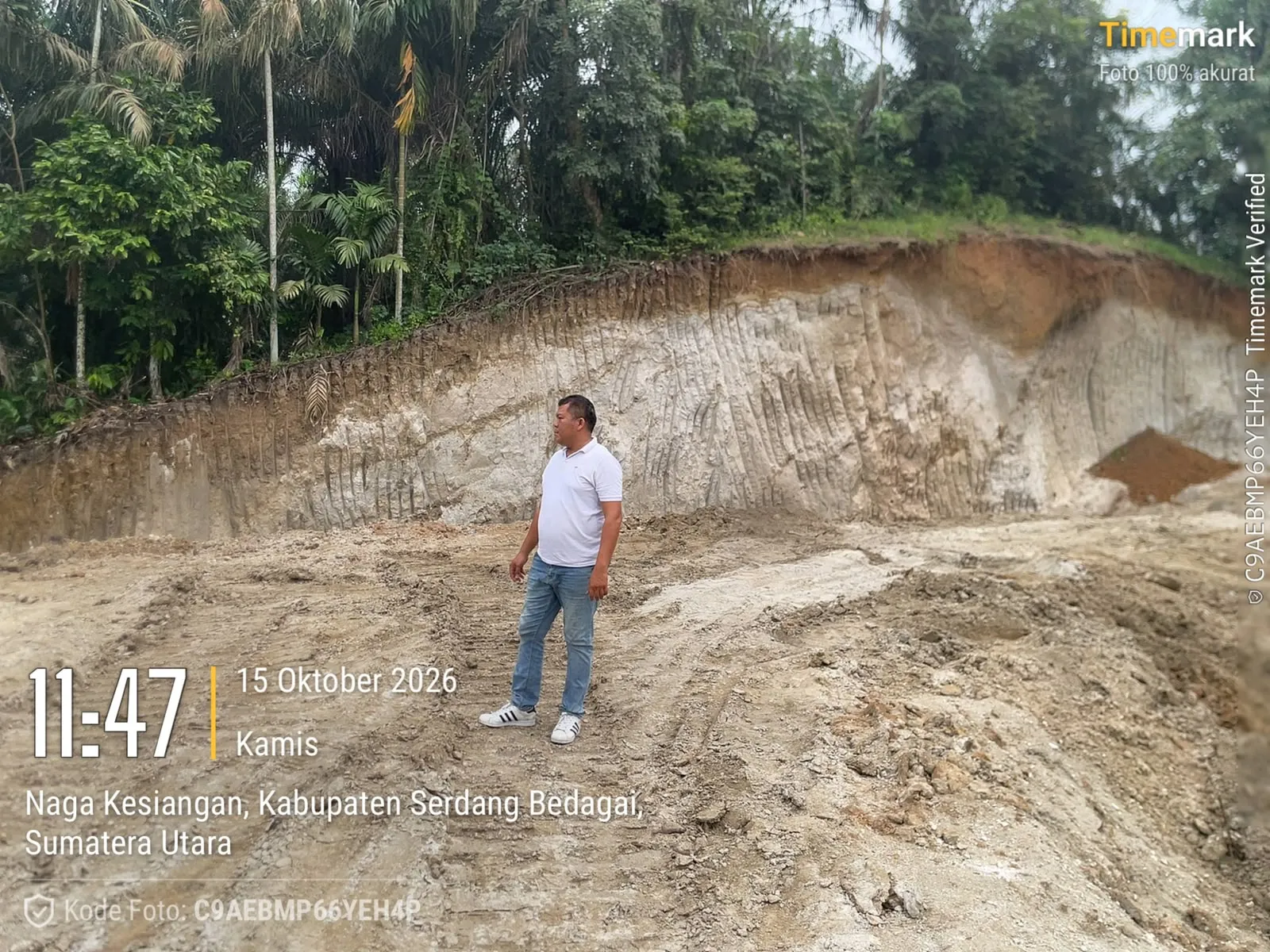Polres Tebingtinggi Cek Lokasi Diduga Tambang Galian C Ilegal Di Naga Kesiangan,