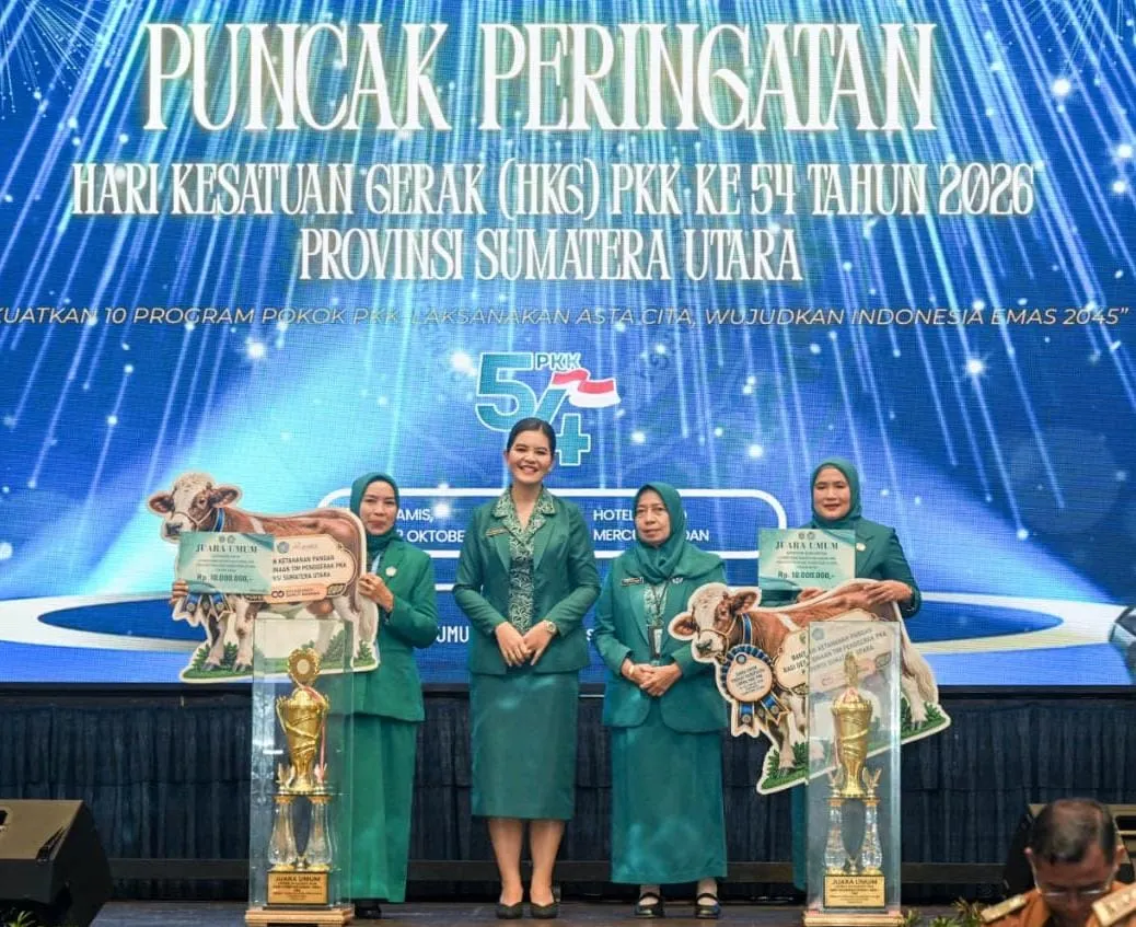 TP PKK Kabupaten Asahan Raih Juara Umum Lomba HKG PKK Tingkat Provsu 2026