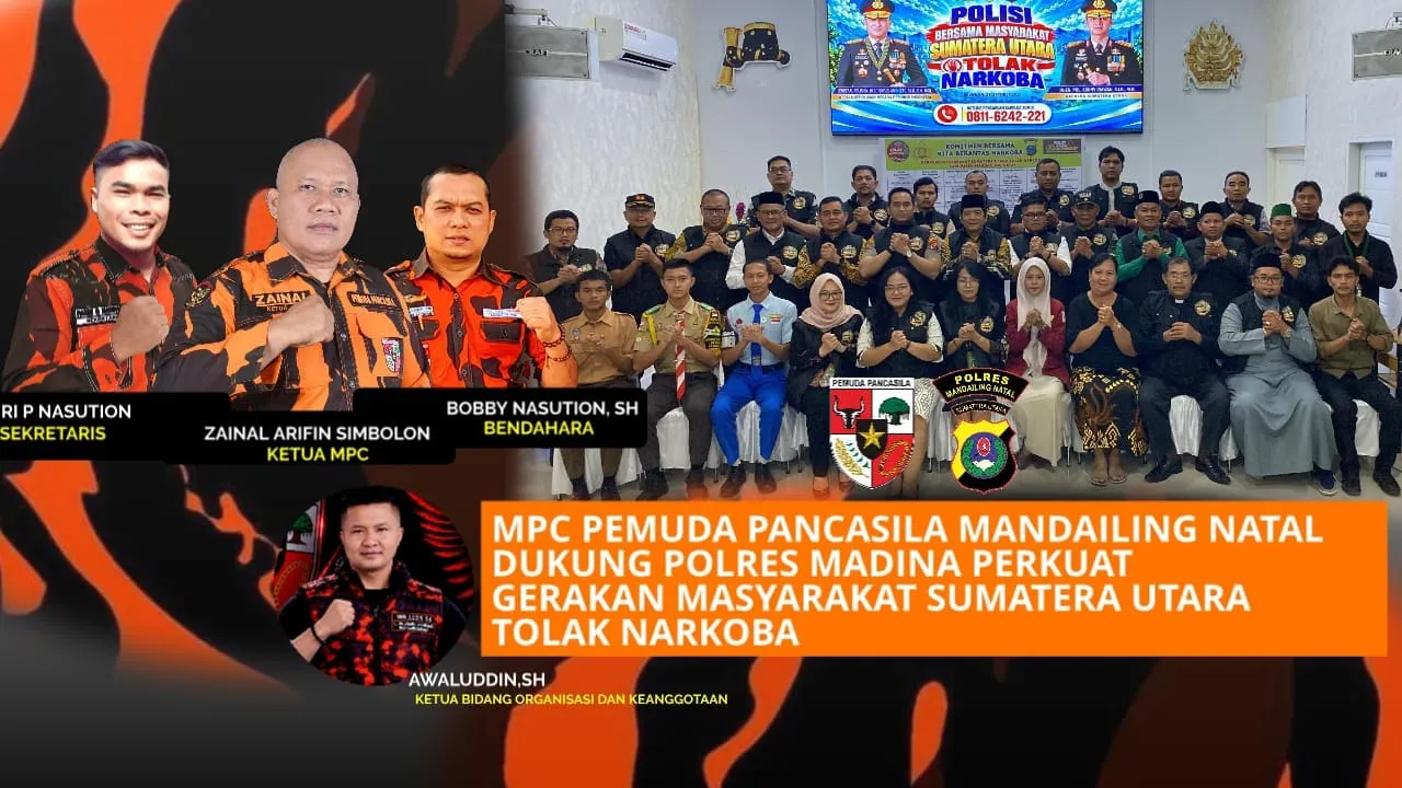 MPC Pemuda Pancasila Madina Dukung Polres Perkuat Tolak Narkoba