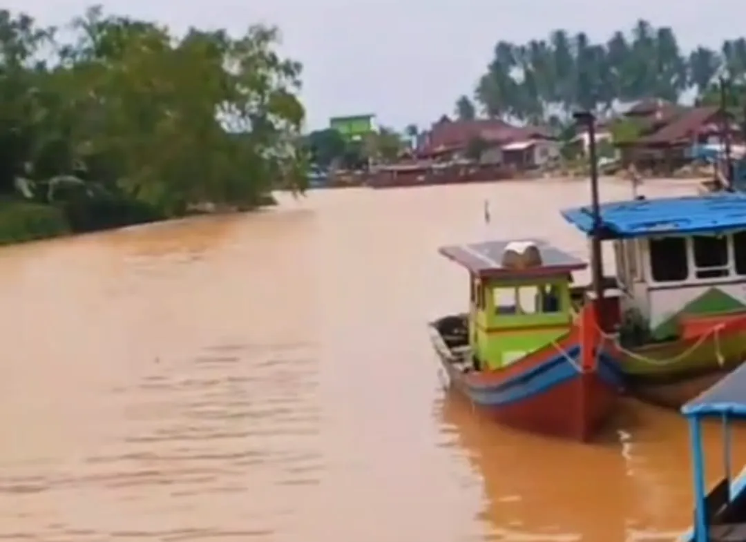 Air Sungai Batang Natal Keruh Gara-gara Penambang Ilegal
