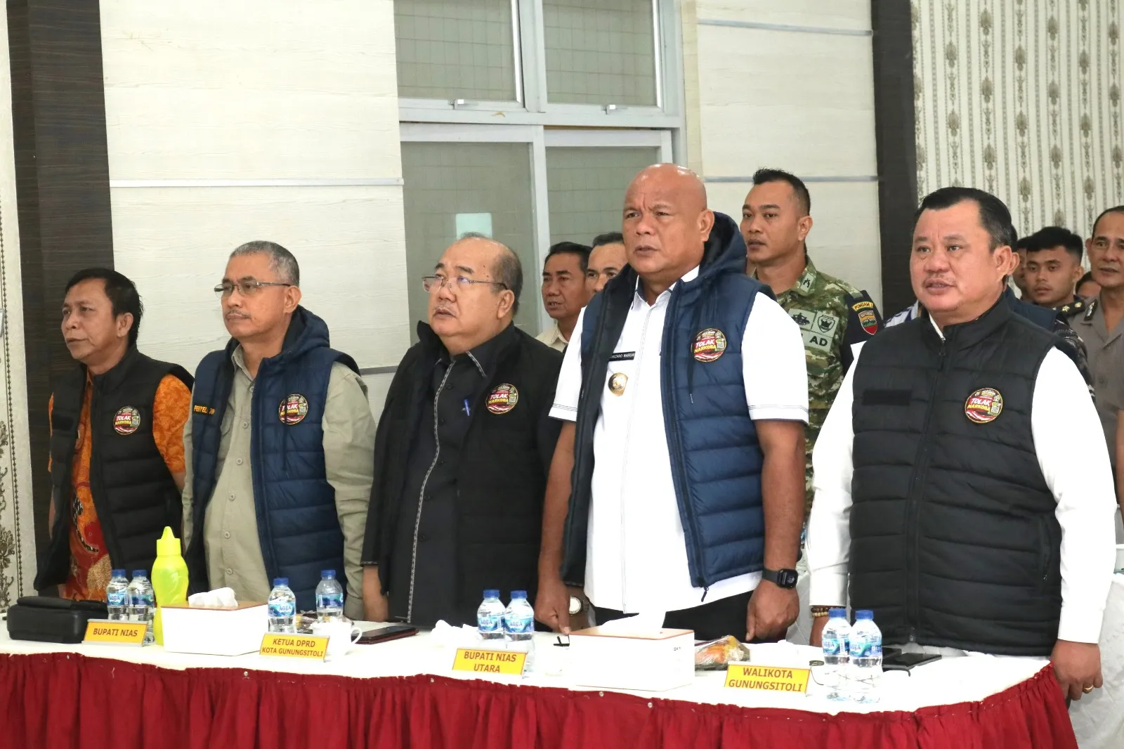 Sekda Nias Ikuti Daring Deklarasi Polisi Bersama Masyarakat Tolak Narkoba