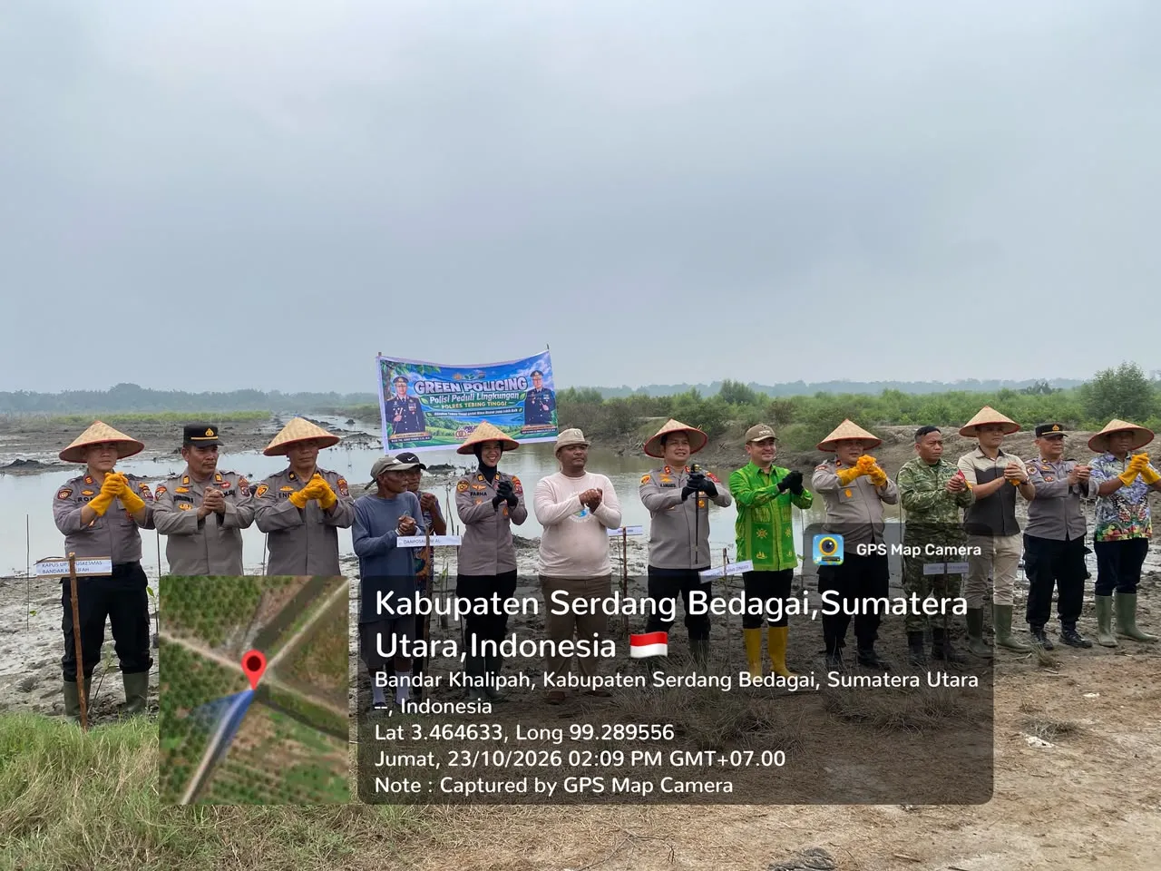 Green Policing Polisi Peduli Lingkungan, Polres Tebing Tinggi Tanam 250 Pohon Mangrove