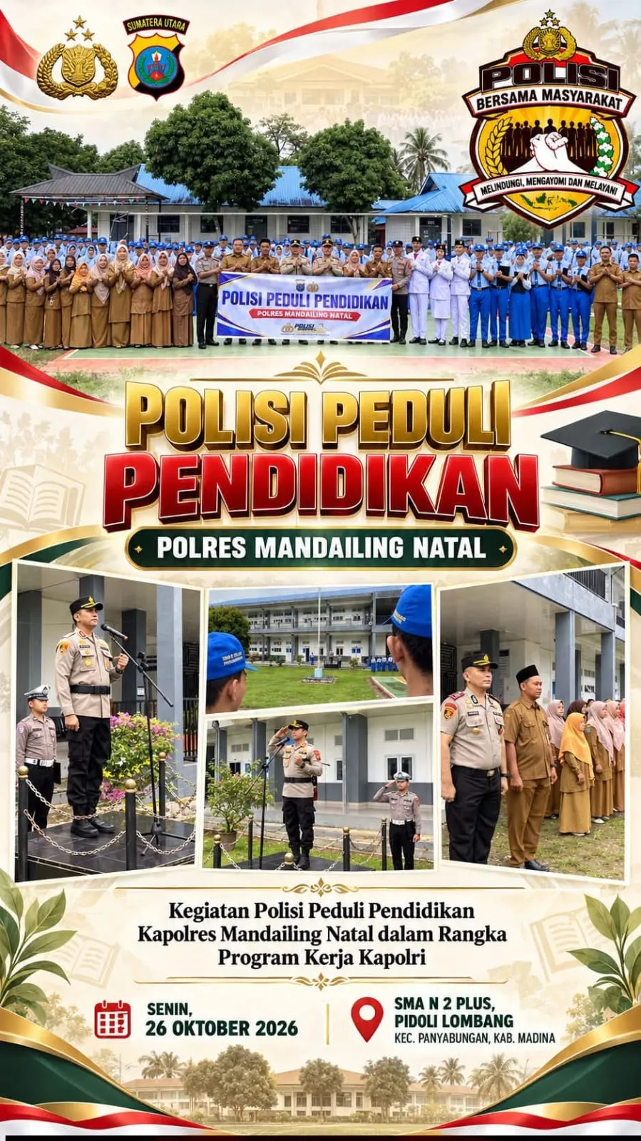 Kapolres Madina Gelar Program Polisi Peduli Pendidikan