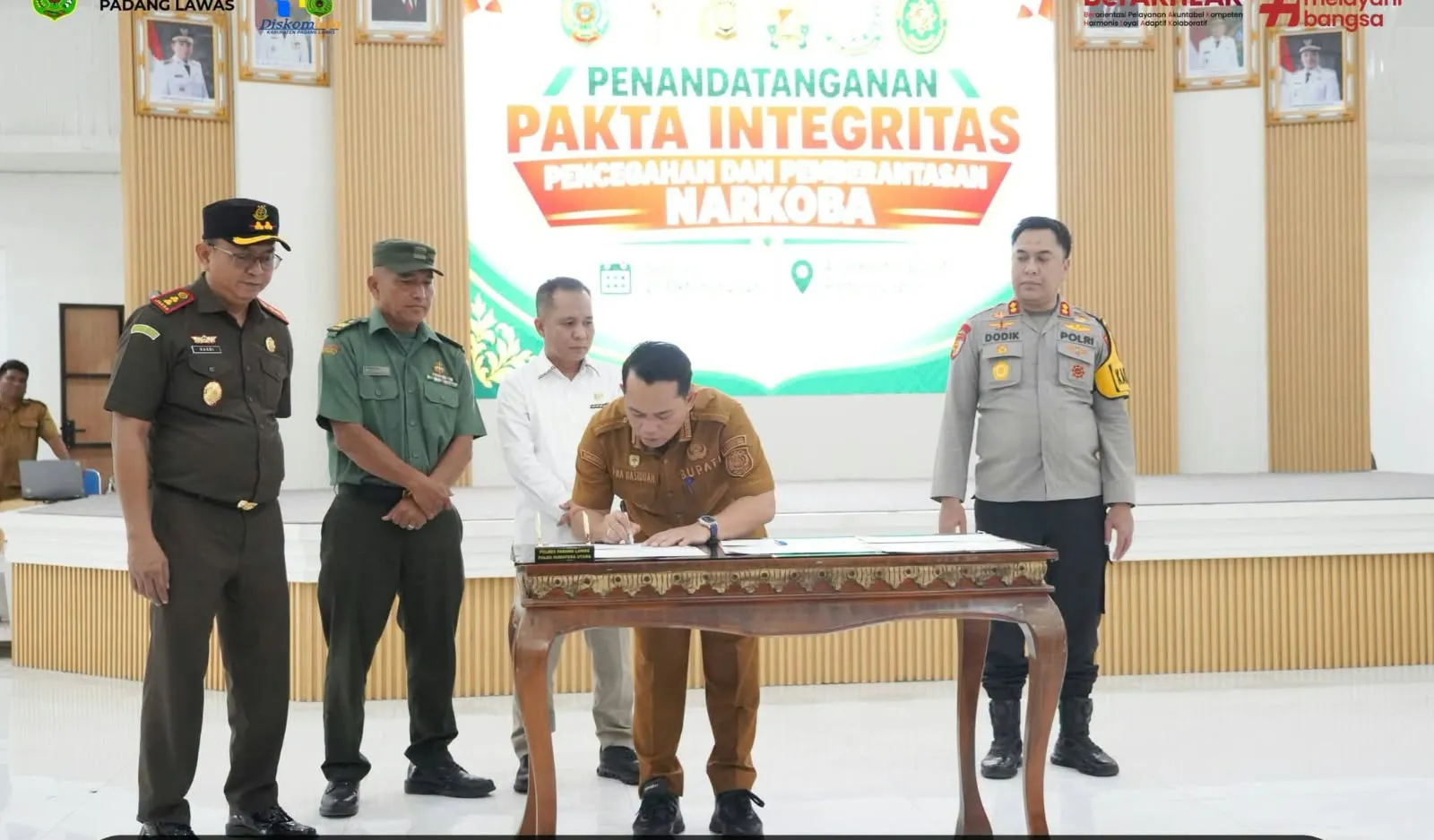 Bupati Palas Dan Forkopimda Tanda Tangani Fakta Integritas Tolak Narkoba